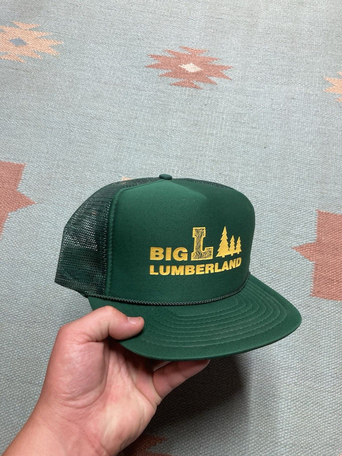 Vintage Vtg trucker hat Big L lumberland Michigan lumber SnapBack Size ONE SIZE - 1 Thumbnail