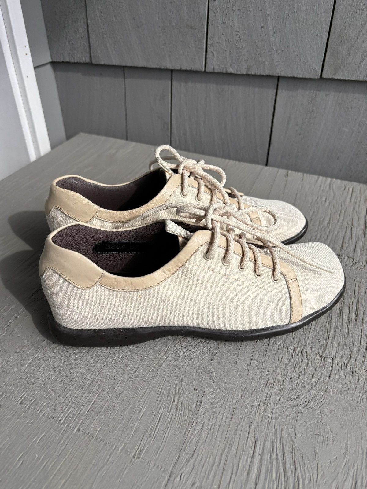 Prada × Vintage 2000s Prada Shoes Vintage Square Toe Sport Canvas 90s 3864 Size US 7 / IT 37 - 15 Thumbnail