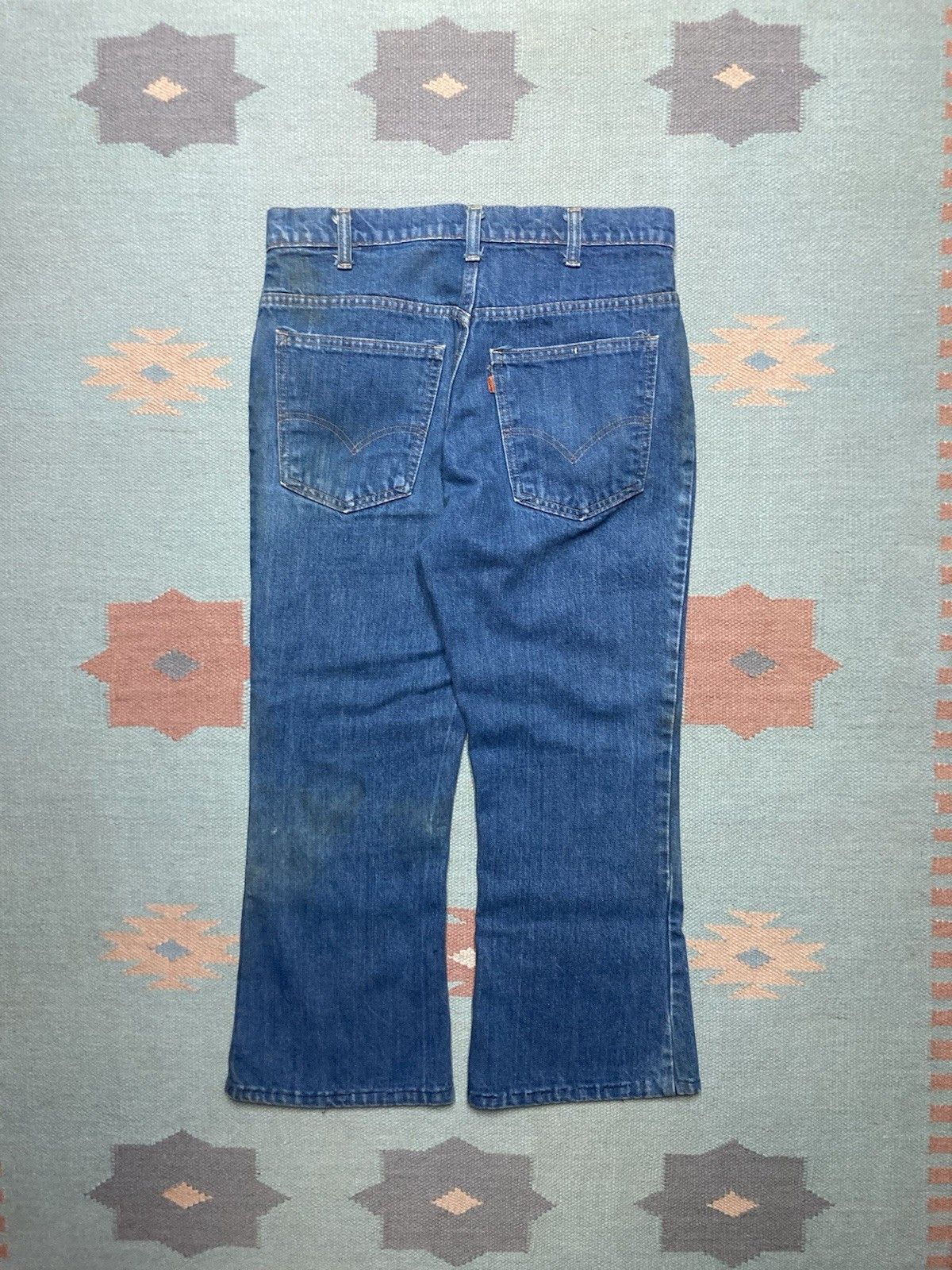 Levi's × Vintage 70s Levi's 646 0217 jeans bell bottom flare orange tab 32x24 Size US 32 / EU 48 - 1 Thumbnail