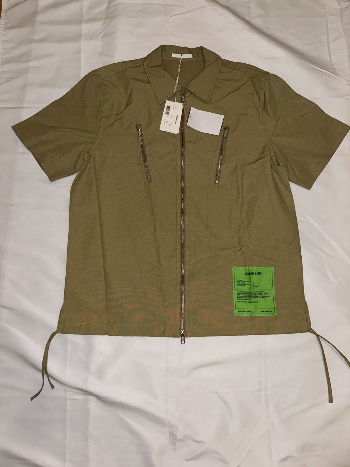 Helmut Lang Helmut Lang Zip Shirt S Beige Size US L / EU 52-54 / 3 - 2 Thumbnail