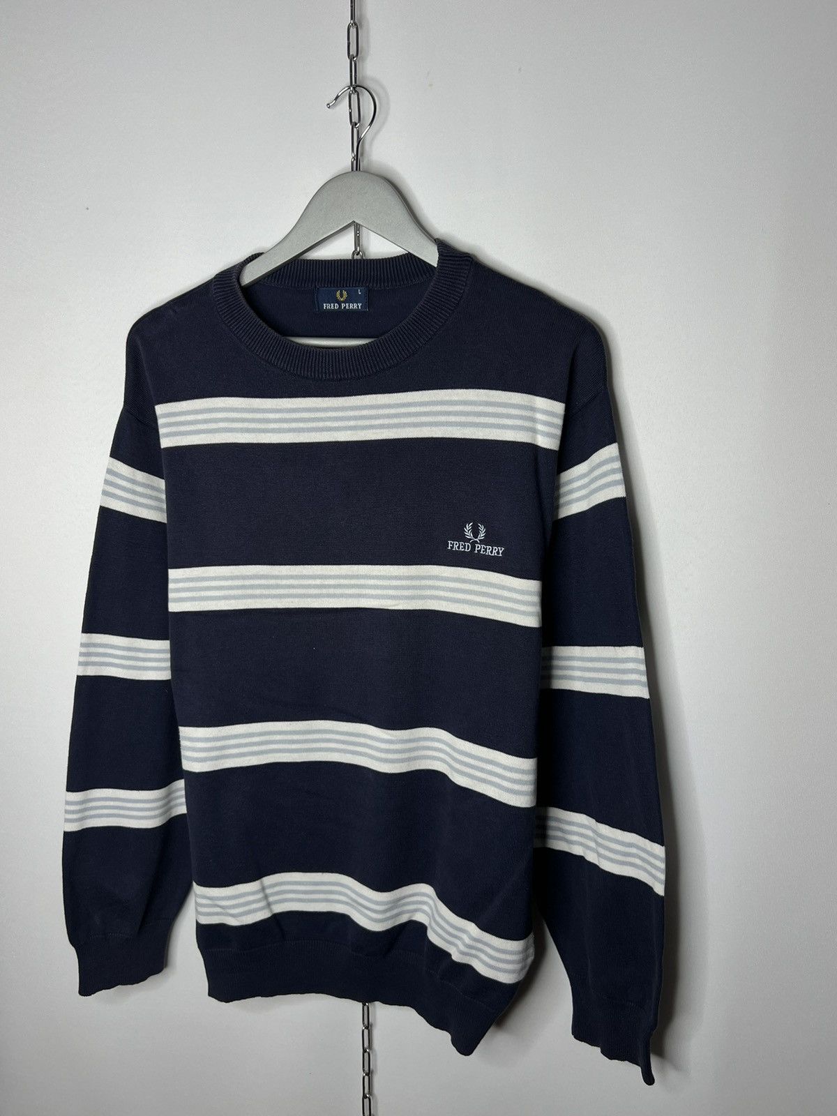 Other Vintage Fred Perry Striped Sweatshirt Long Sleeve Sweeter Size US L / EU 52-54 / 3 - 2 Thumbnail
