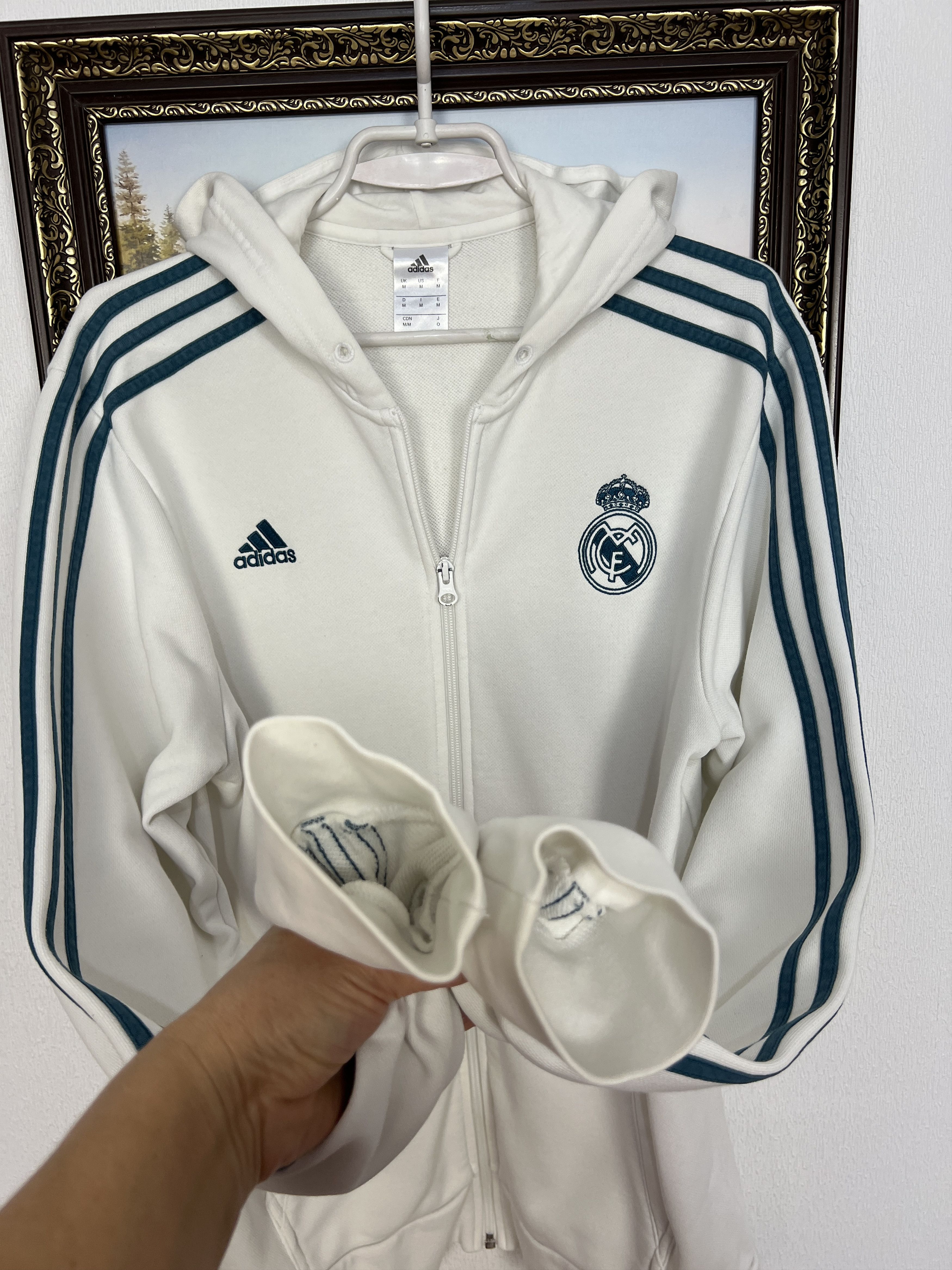 Adidas Vintage Real Madrid Football Hoodie Jacket Soccer Track Top Size US M / EU 48-50 / 2 - 5 Thumbnail