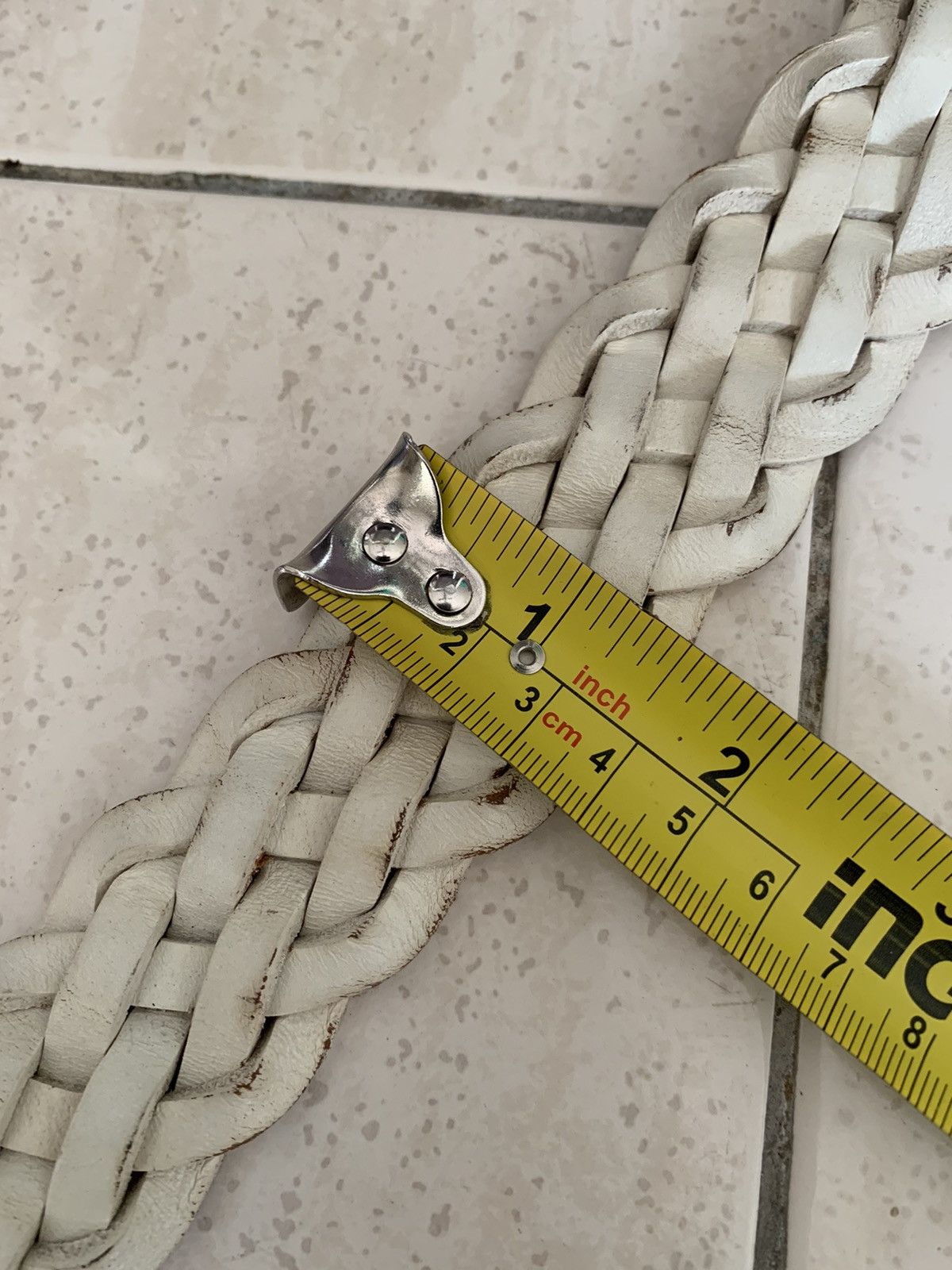 Vanquish Vanquish white leather belt Size ONE SIZE - 7 Thumbnail