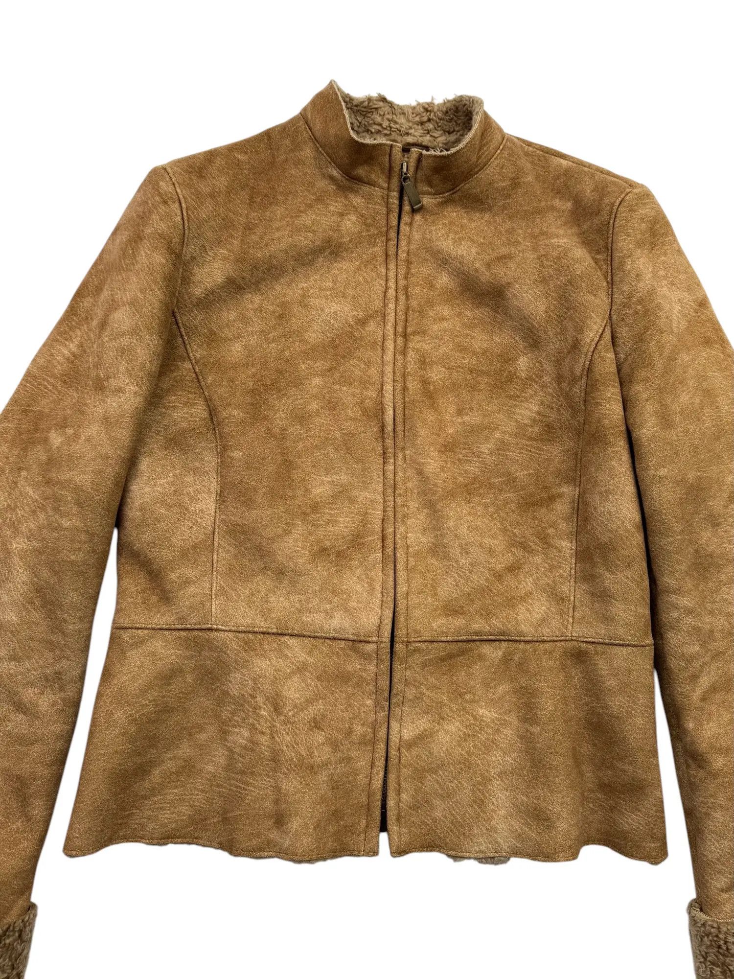 Vintage Vintage Cropped Faux Sheepskin Coat W66(V9) Size M / US 6-8 / IT 42-44 - 2 Thumbnail