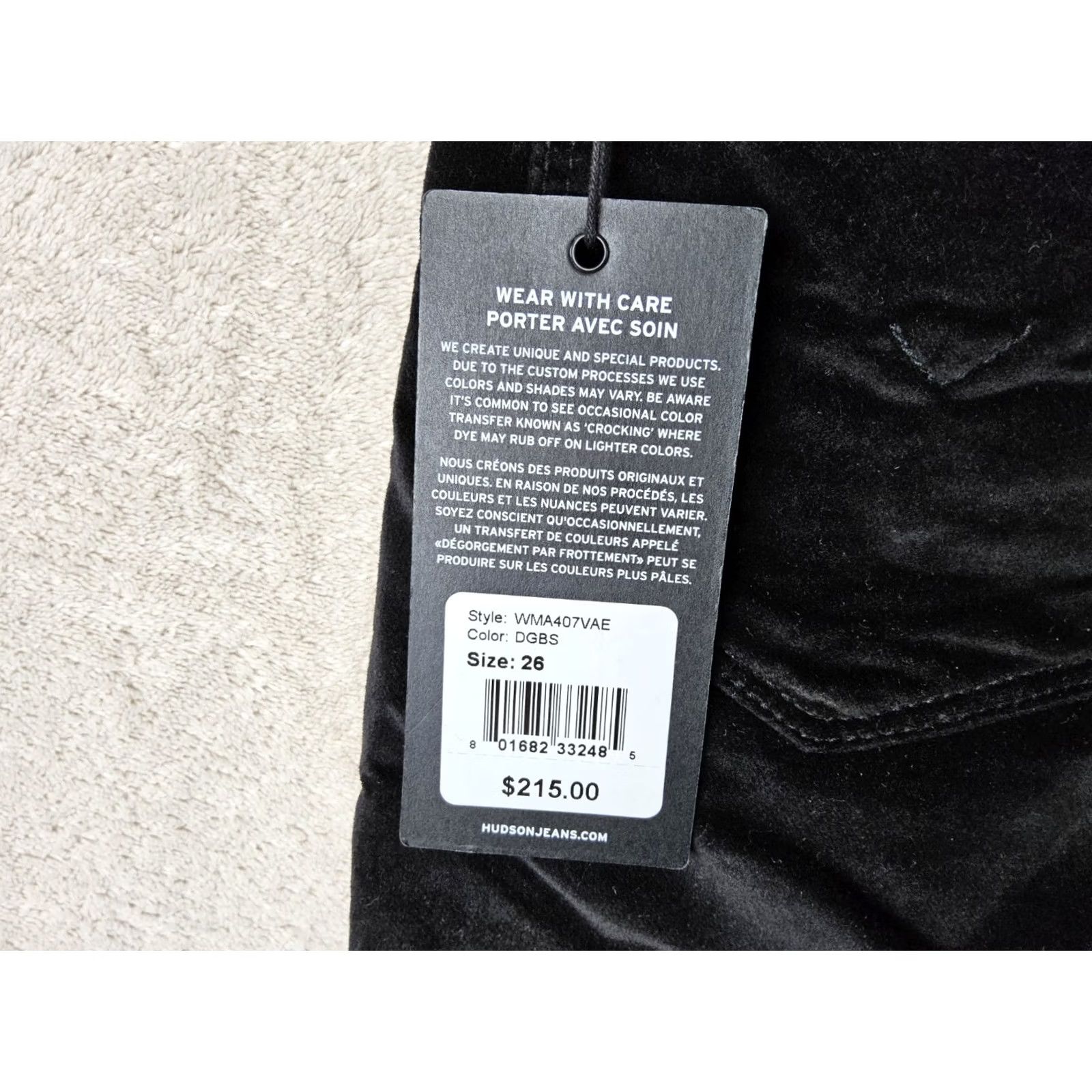Hudson Hudson Women's Jeans Pants Skinny Velvet Black Ombre 26 Regular Size 26 NYC 90s Womens Size 26" / US 2 / IT 38 - 5 Thumbnail