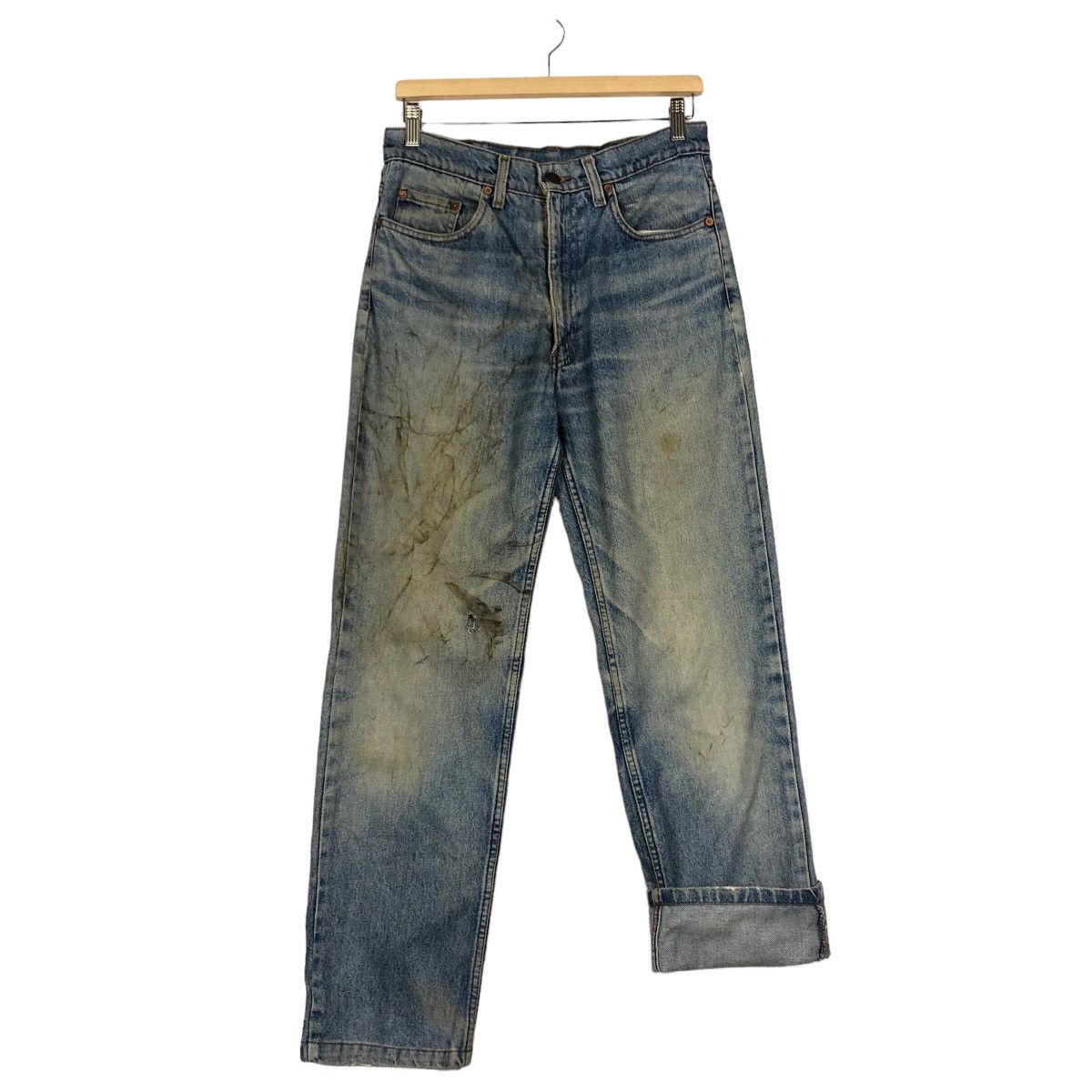 Levi's 🔥90’s Vintage Selvedges Distressed Jeans Levi’s Made in USA Size US 30 / EU 46 - 9 Thumbnail