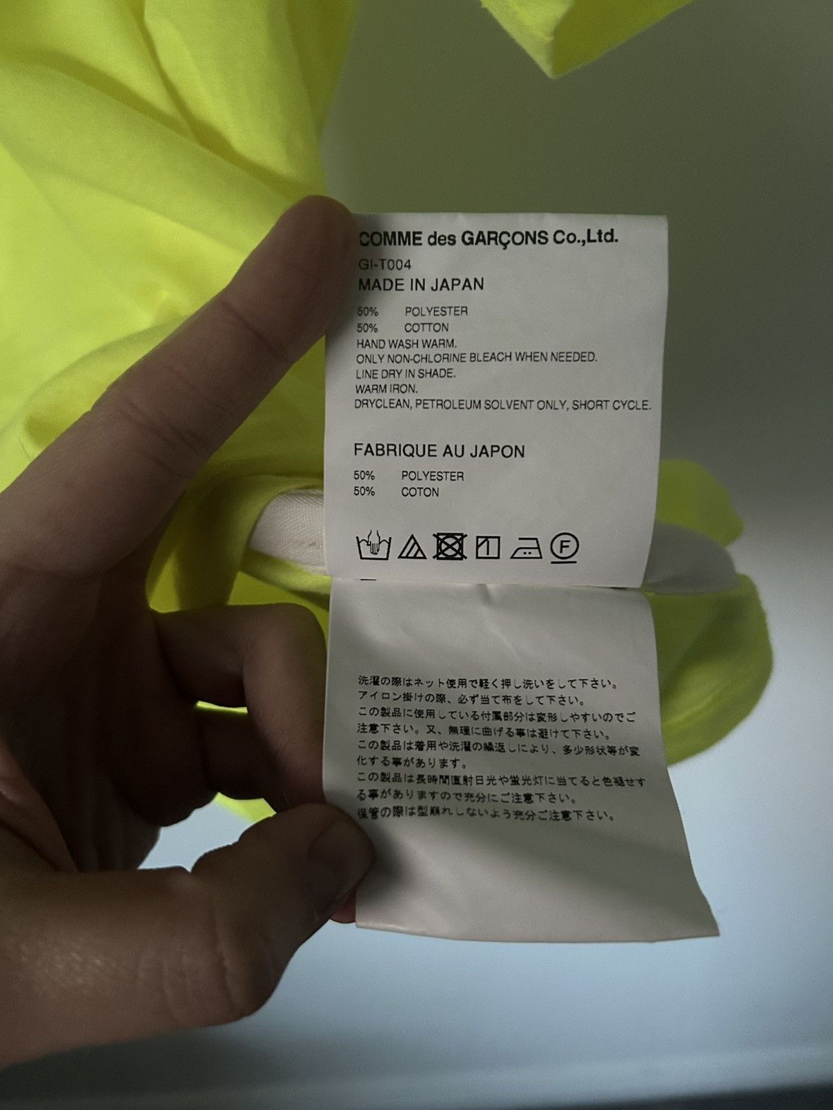 Comme des Garcons Neon CDG wire detailed T Shirt Size US L / EU 52-54 / 3 - 6 Thumbnail