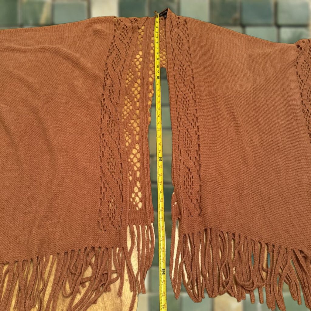 Vintage Max Edition Open Front Shawl Collar Sleeveless Fringe Vest 3XL Crochet Pink Boho Women Vest Bohemian Casual Size XXL / US 16-18 / IT 52-54 - 1 Thumbnail