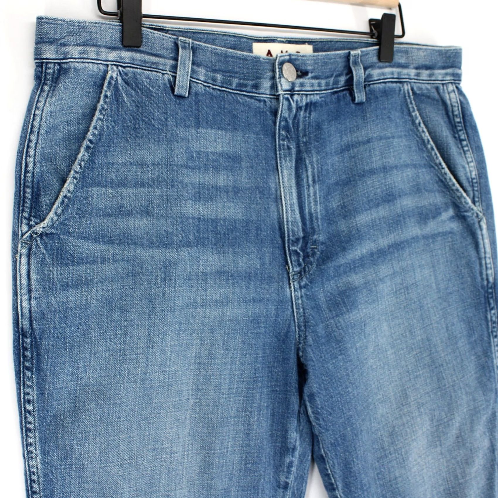AMO VINTAGE AMO Slouch Trouser Jeans Womens 32 Blue Indigo Relaxed Fit High Rise 5-Pocket Denim Mens / Womens Size 24" / US 00 / IT 34 - 2 Thumbnail