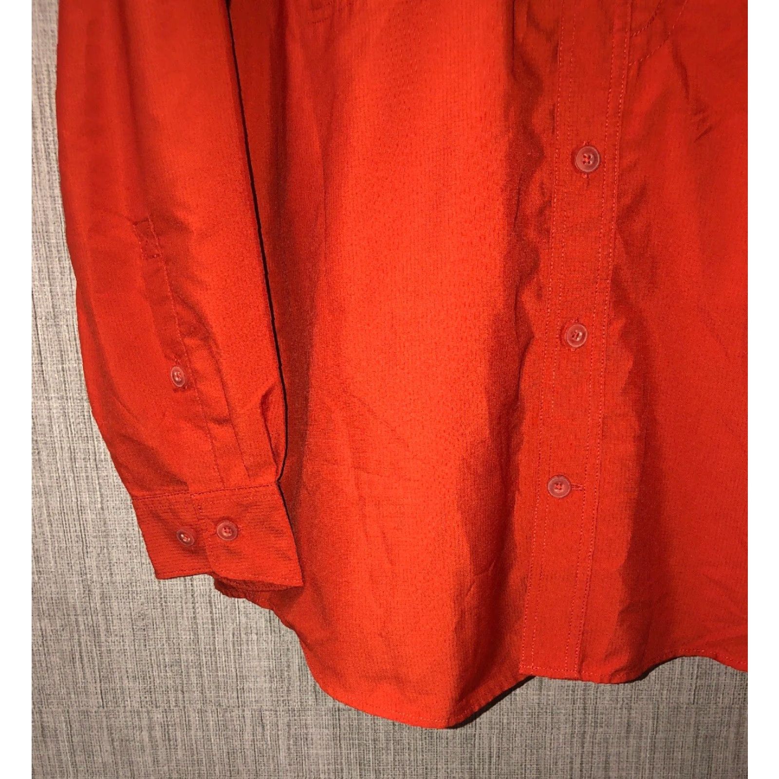 Duluth Trading Company Duluth Trading Co Mens Orange Polyester Vented Fishing Shirt Size L Size US L / EU 52-54 / 3 - 3 Thumbnail