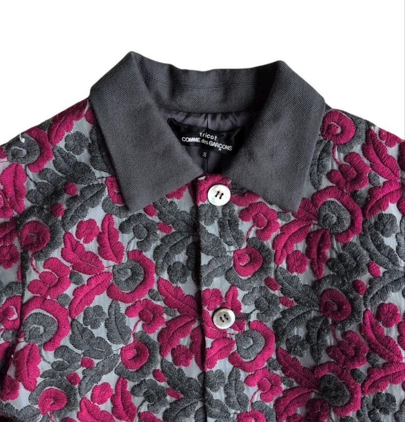 Other Comme Des Garcons Granny Coat Embroidered Flower Coat Size S / US 4 / IT 40 - 5 Thumbnail