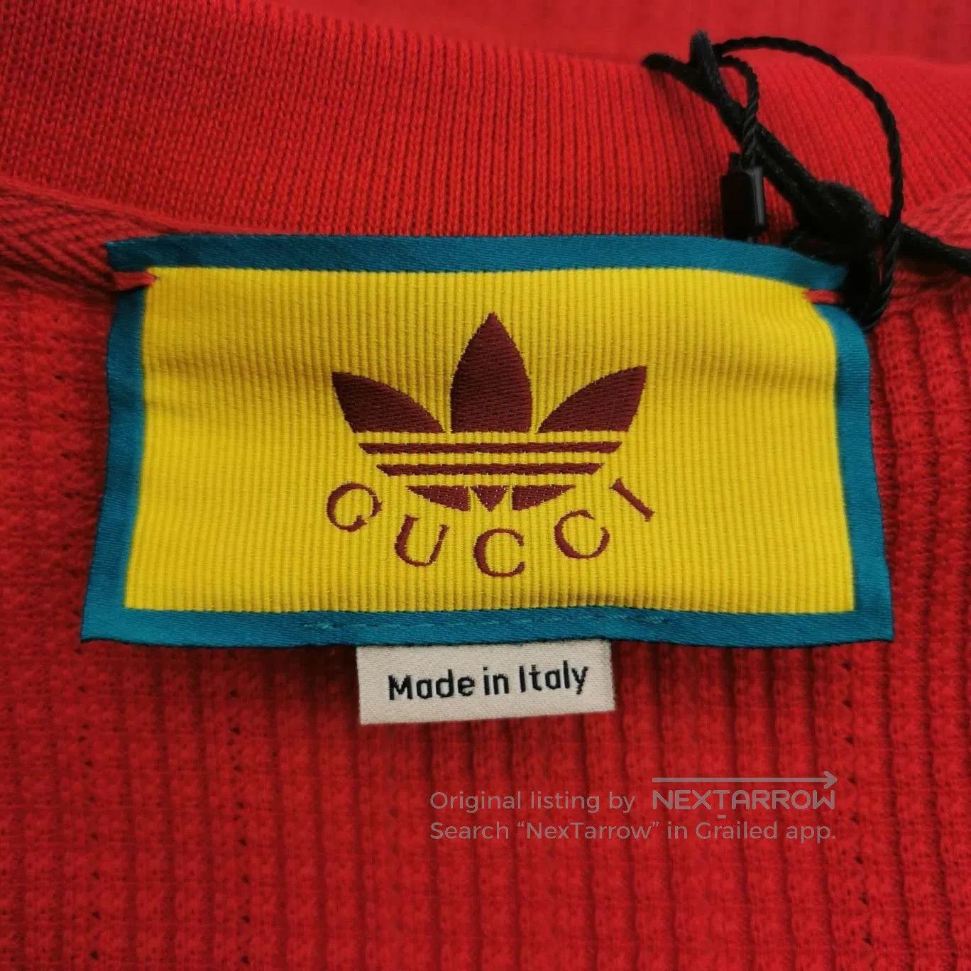 Gucci Gucci x Adidas Red Cotton Logo Crew Neck T. Size US XS / EU 42 / 0 - 2 Thumbnail