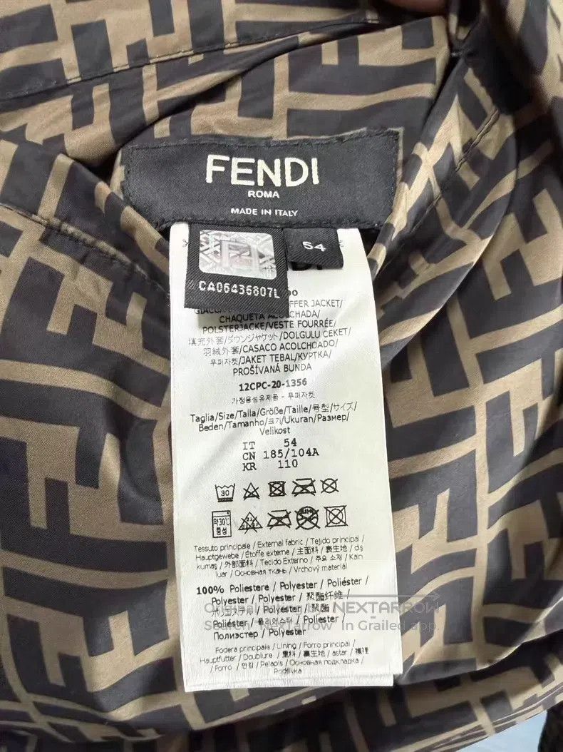 Fendi Fendi Brown All-over Printed Double-sided Hooded Down Jack Size US L / EU 52-54 / 3 - 7 Thumbnail