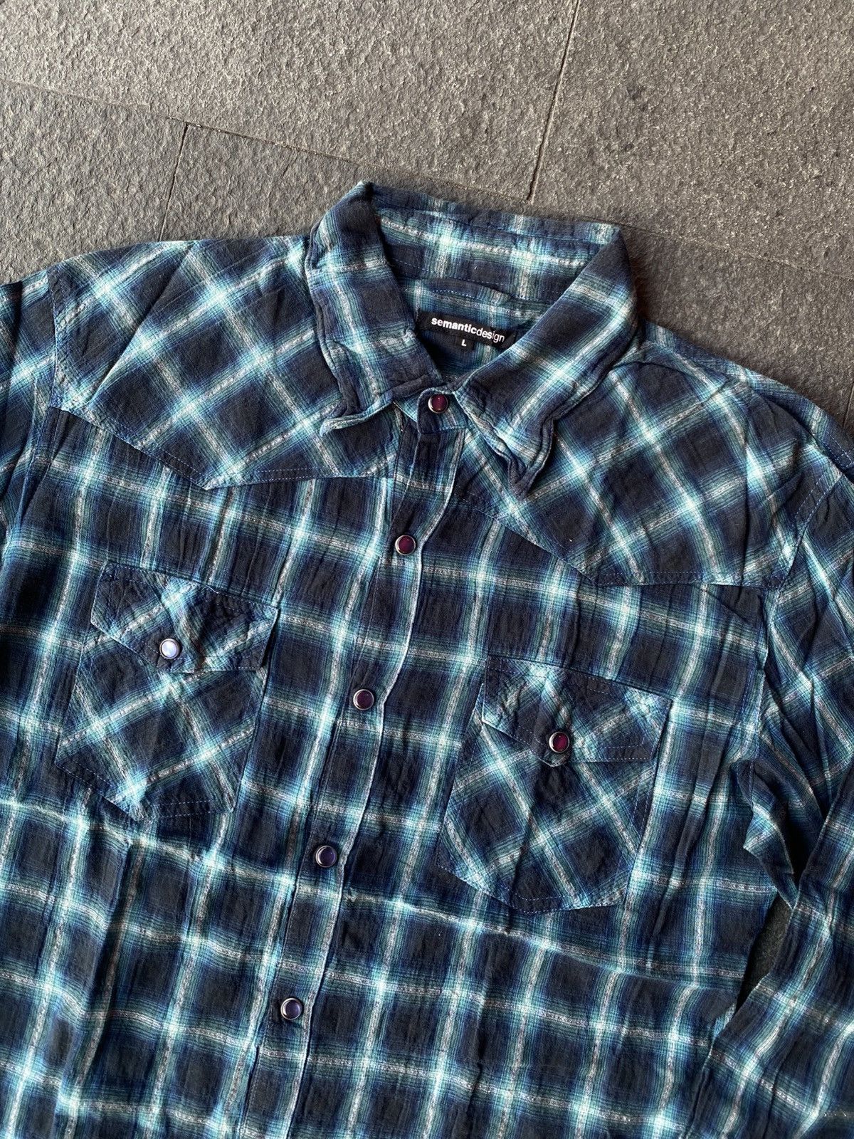 semanticdesign 💸BINDING OFFER💸 SEMANTICDESIGN STONE BUTTON FLANNELSHIRT Size US L / EU 52-54 / 3 - 5 Thumbnail