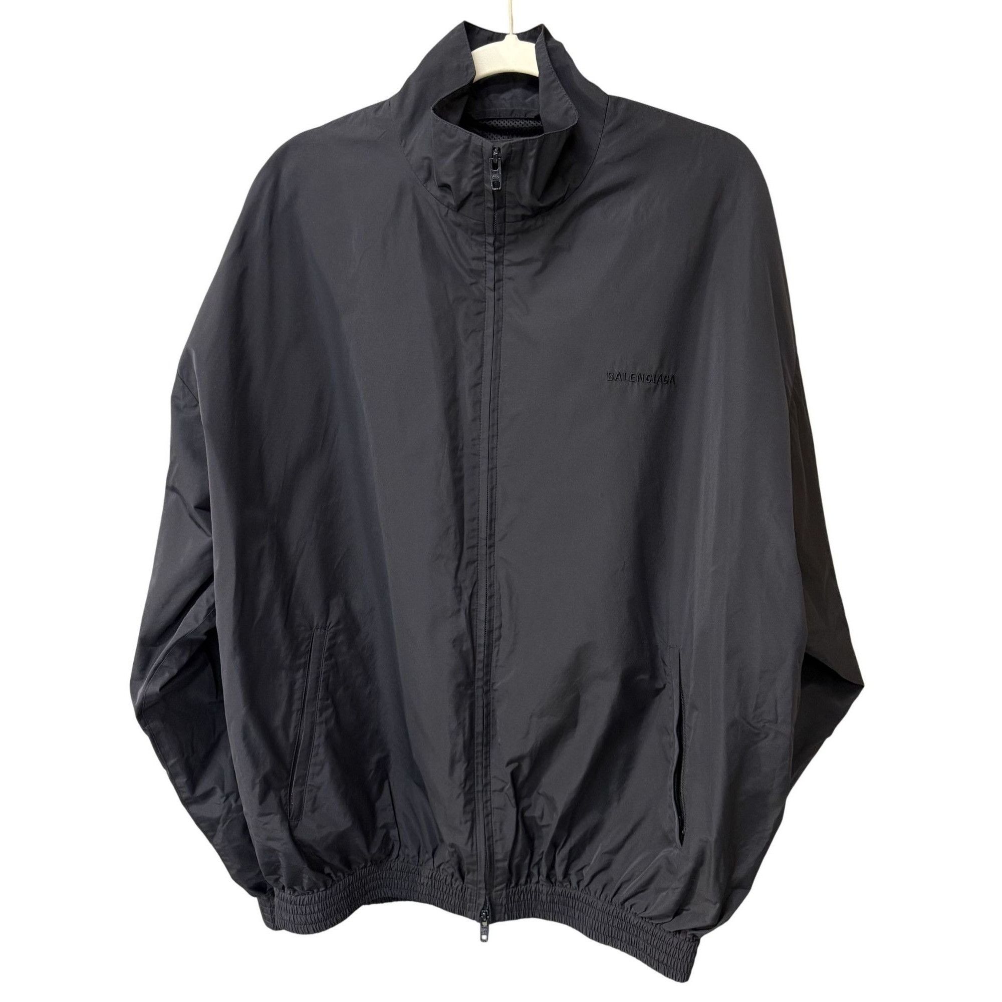 Balenciaga Balenciaga Black Nylon Jacket With "Free" Back Print & Embro Size US M / EU 48-50 / 2 - 1 Thumbnail