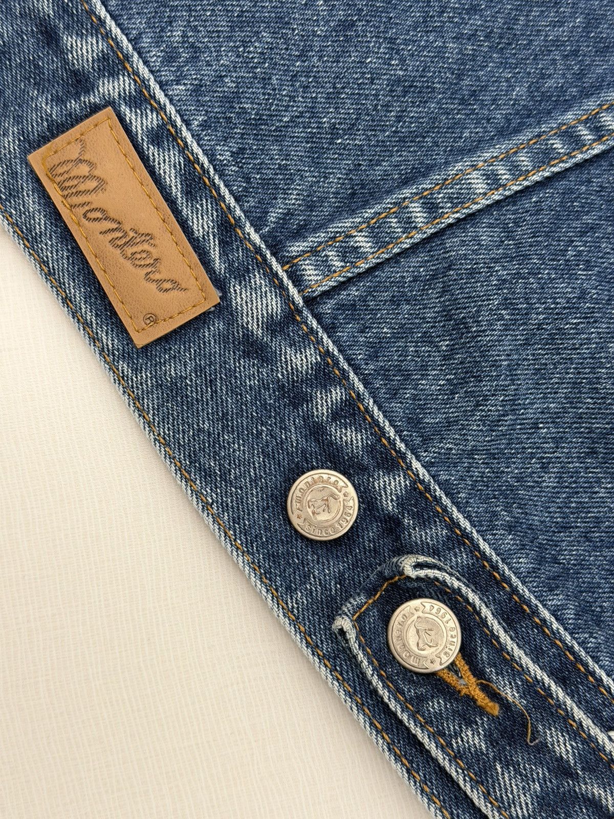 Levi's Vintage Clothing Vintage 80s Montero World Service Denim Trucker Jacket 36 Size US M / EU 48-50 / 2 - 4 Thumbnail