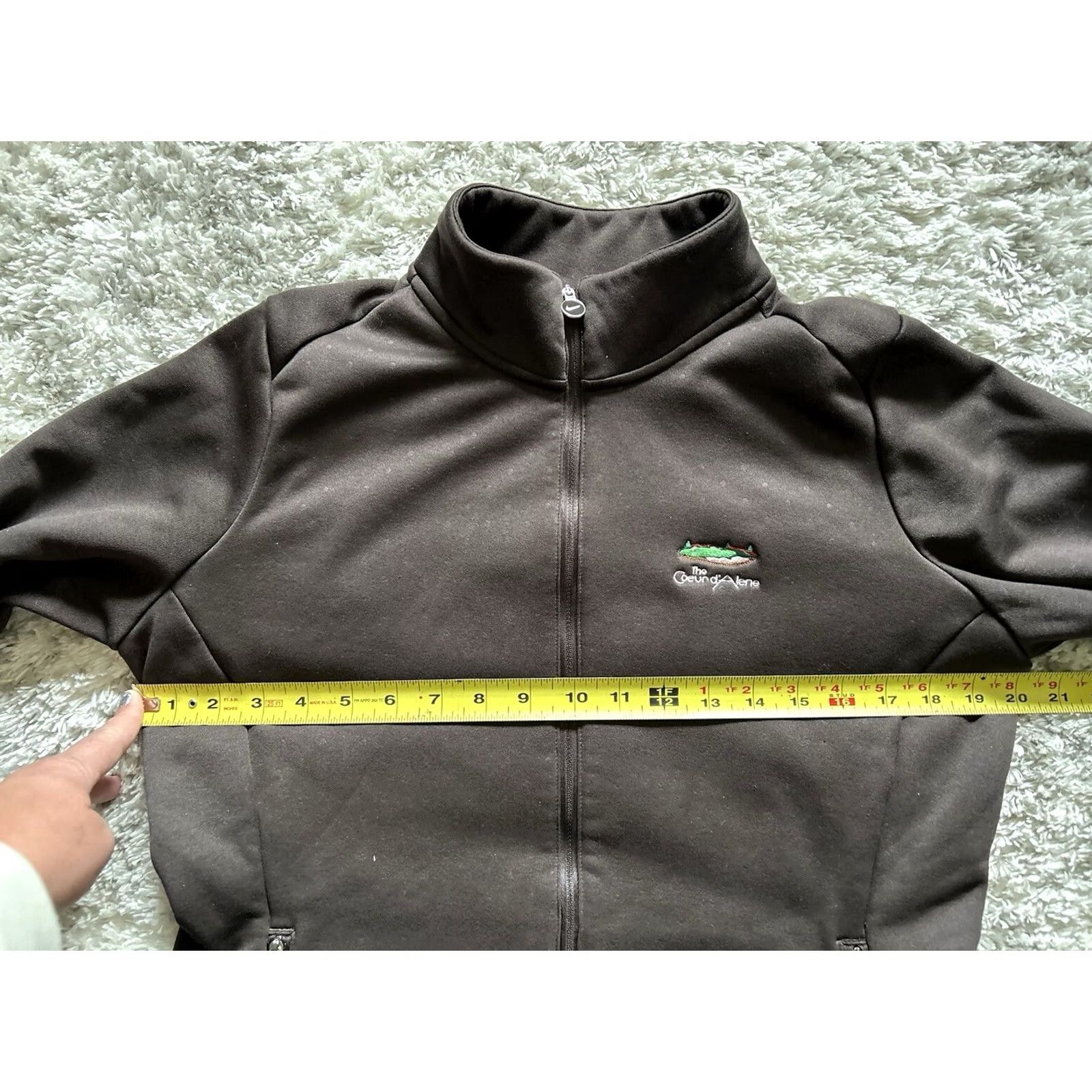 Nike Nike Women’s Jacket Brown Full Zip L - Coeur d’Alene Resort Golf Course, Polyester, Basic Style, Outdoor/Active 90s? Size L / US 10 / IT 46 - 8 Thumbnail