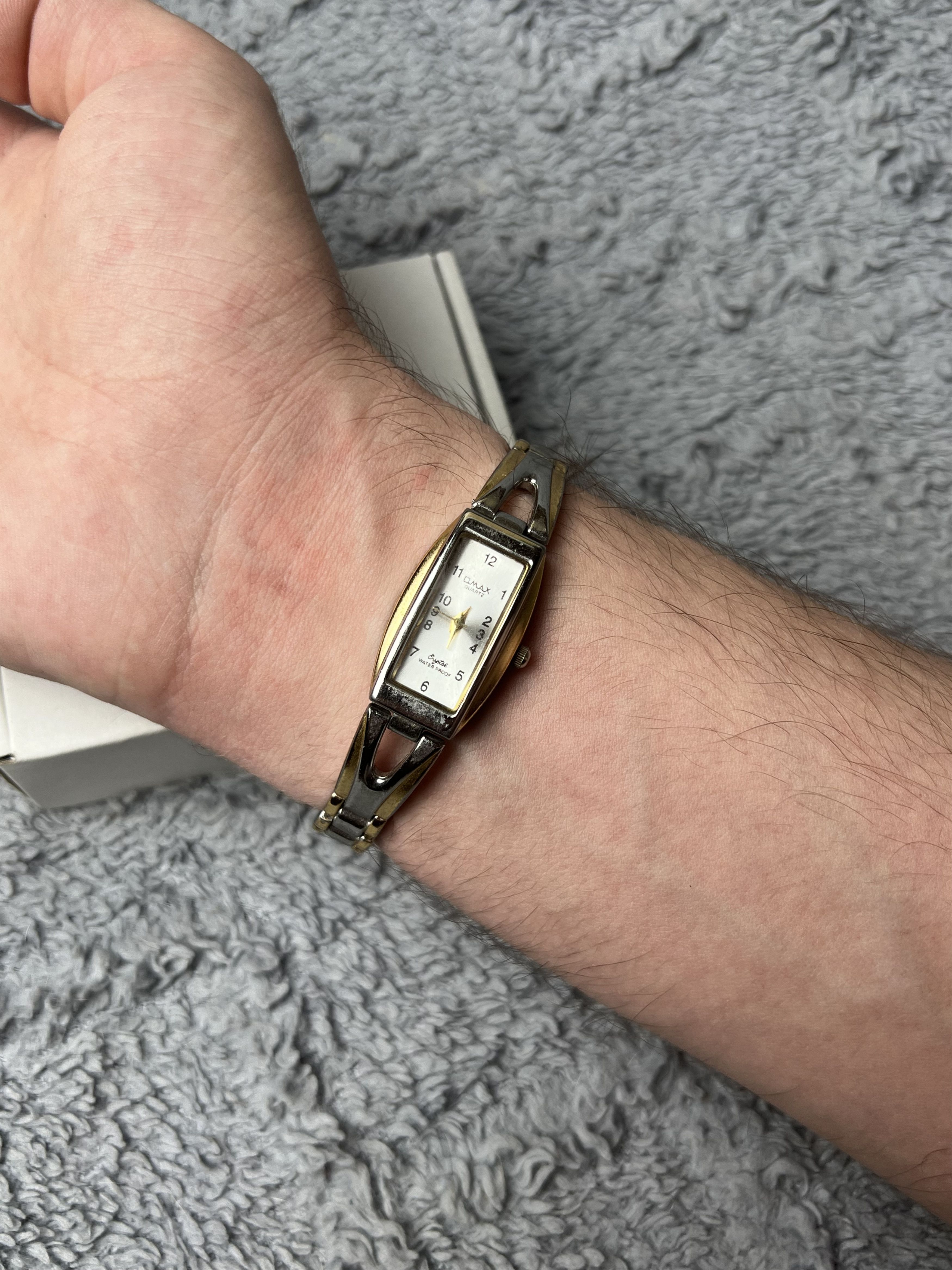Vintage Vintage Omax Japanese Style Silver/Gold Bracelet Watch Size ONE SIZE - 15 Thumbnail