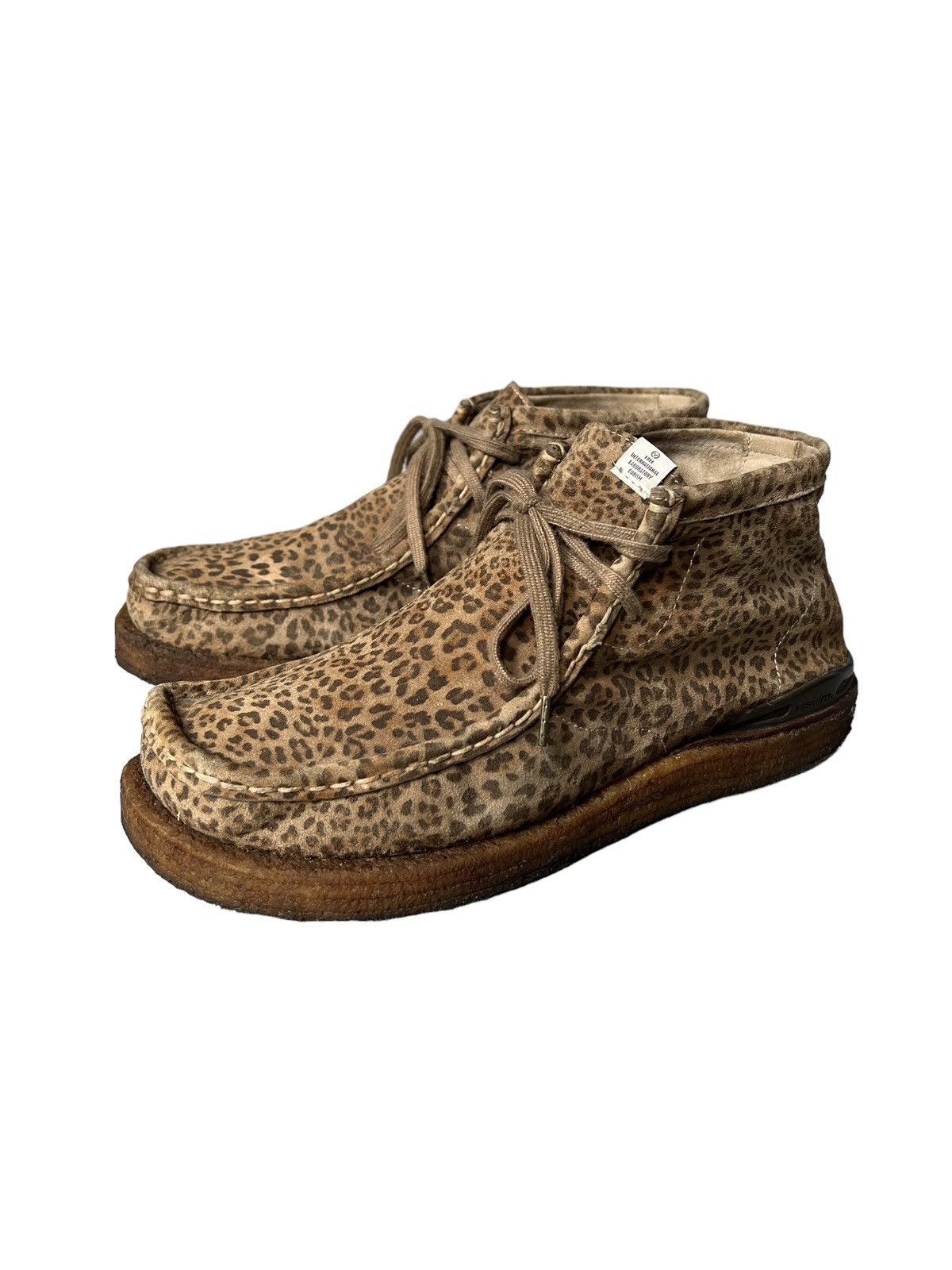 image of Visvim Beuys Trekker Sf-Folk Leopard Shoes, Men's (Size 10)