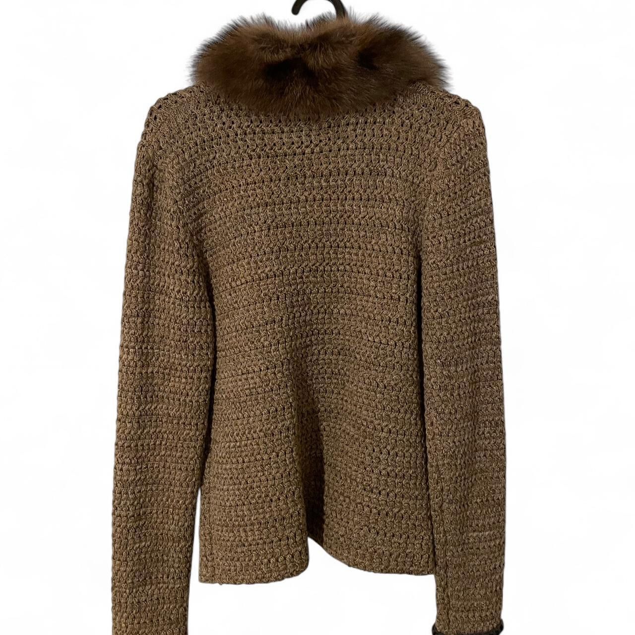 Prada Prada Wool Cardigan With Fur Collar Size M / US 6-8 / IT 42-44 - 2 Thumbnail