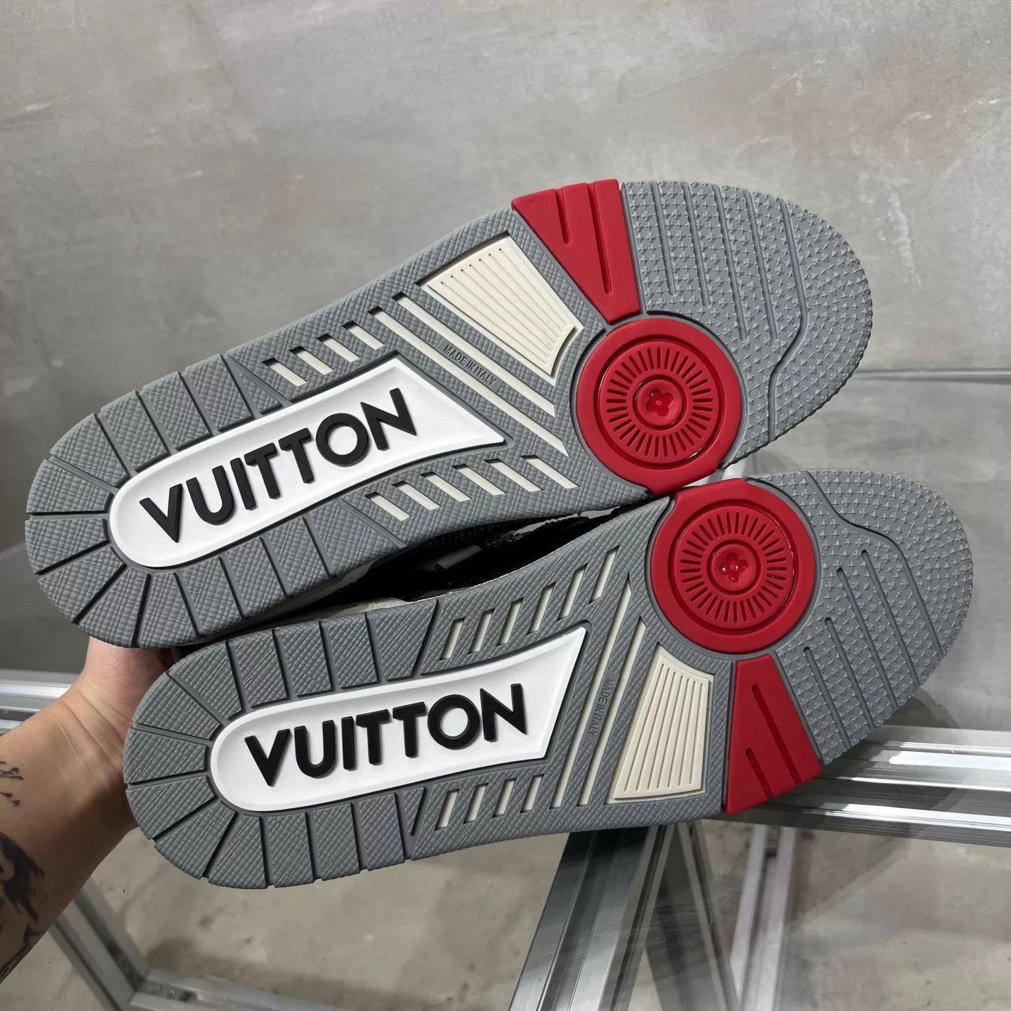 Louis Vuitton LV Trainer Pave Diamond Black Cement UK8/42 Size US 9 / EU 42 - 7 Thumbnail