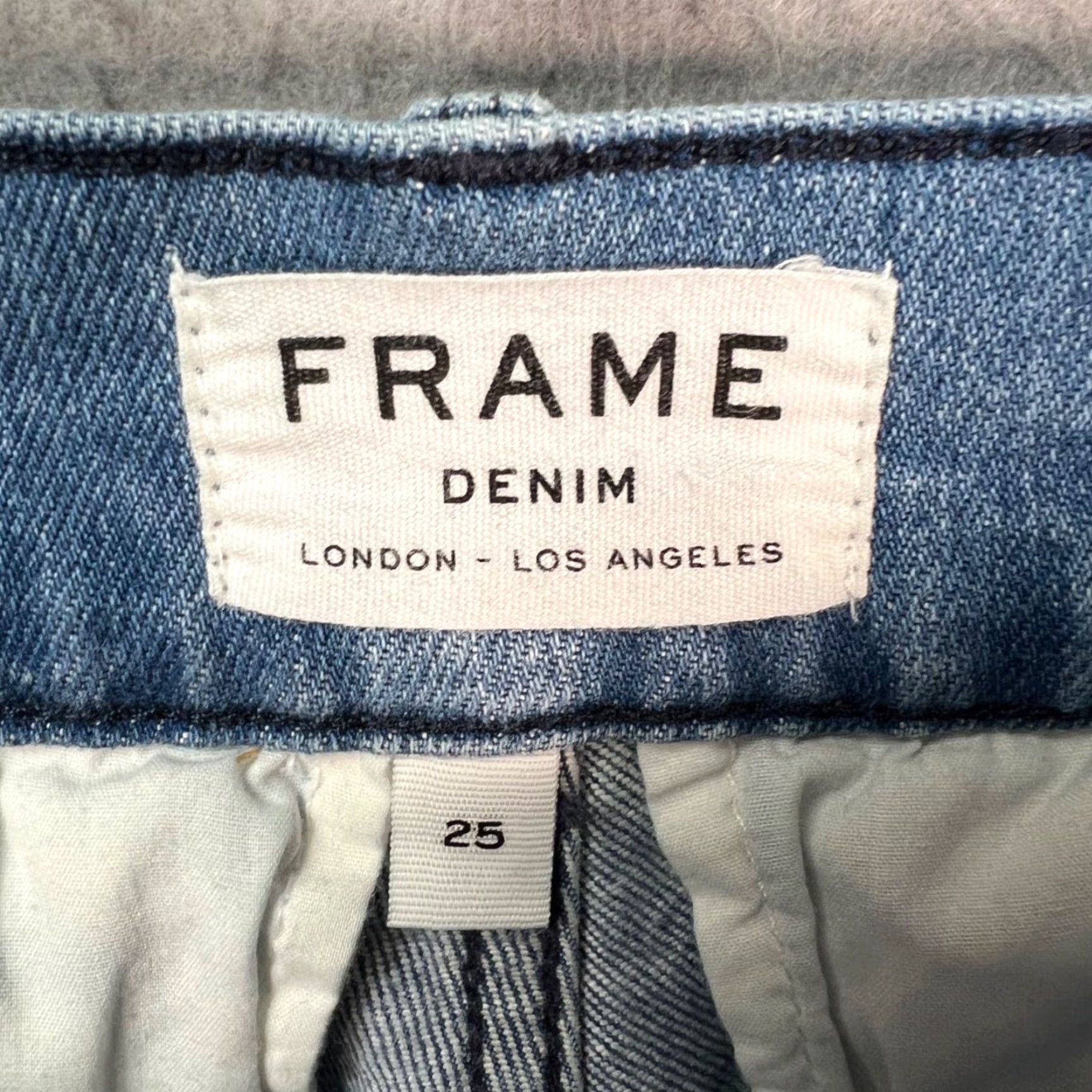 Frame FRAME Womens Size 25 High Rise Straight Leg Light Wash Denim Jeans Size 42" / US 20 - 3 Thumbnail