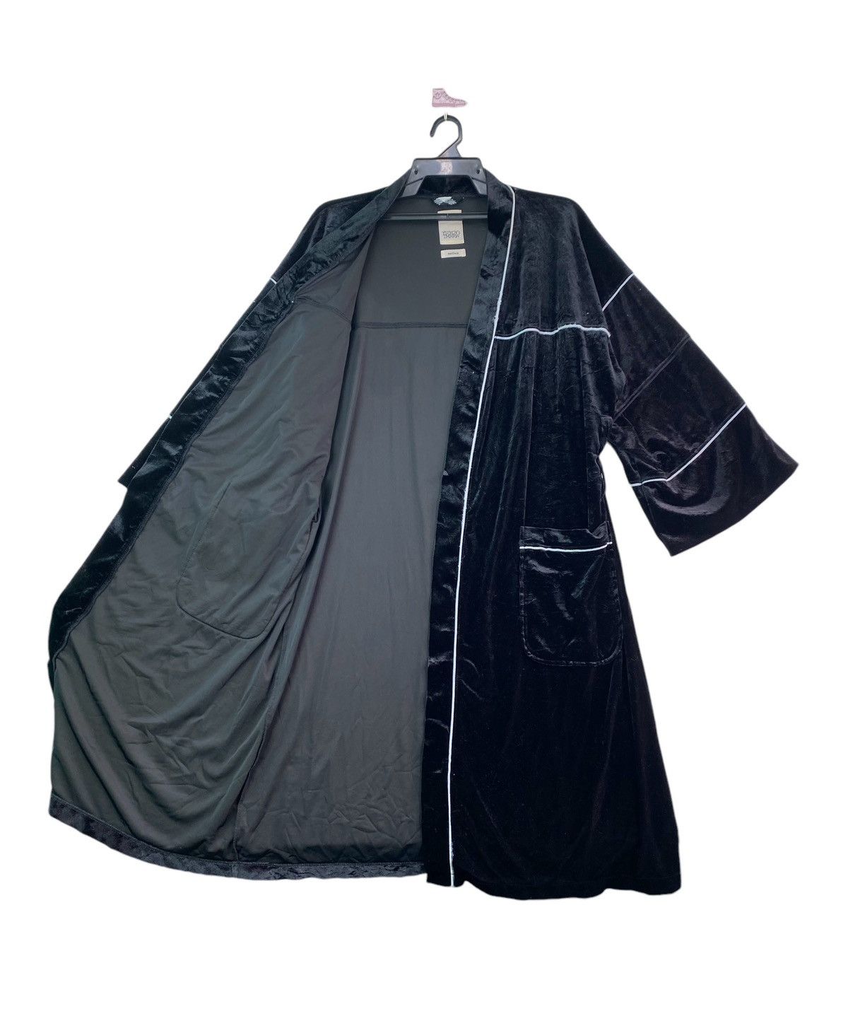 Japanese Brand Velvet black overcoat Size M / US 6-8 / IT 42-44 - 3 Thumbnail