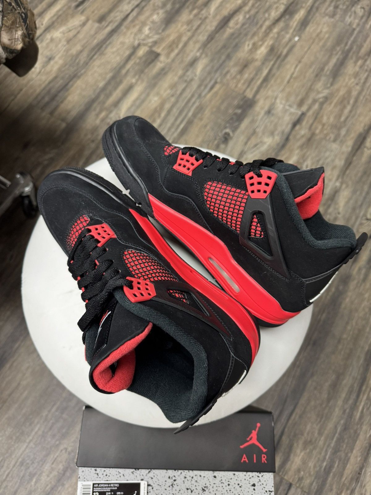 Jordan Brand NIKE AIR JORDAN 4 RED THUNDER Size US 12 / EU 45 - 8 Thumbnail