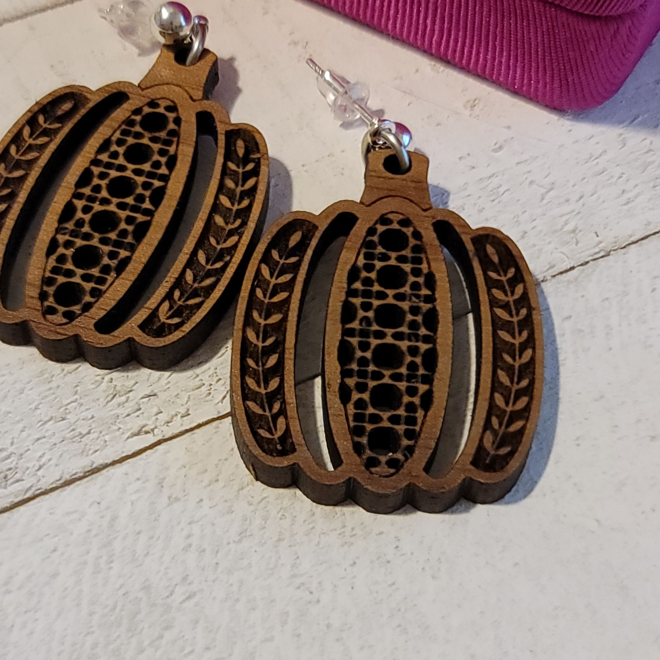 Handmade Rustic Style Pumpkin Earrings Size ONE SIZE - 2 Thumbnail