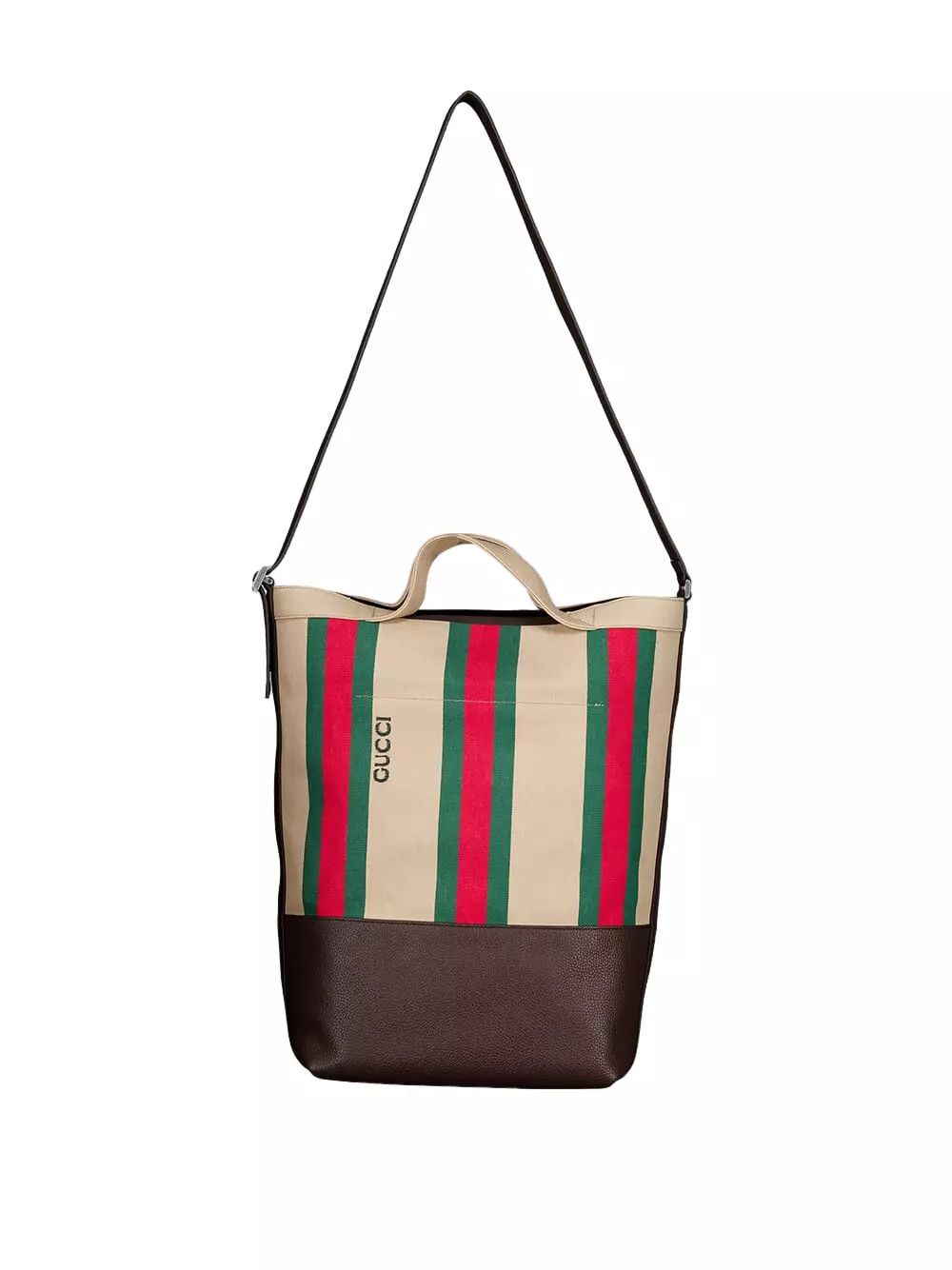 Gucci GUCCI Beige/Brown Web Stripe Tote Bag New Authentic Size ONE SIZE - 1 Thumbnail