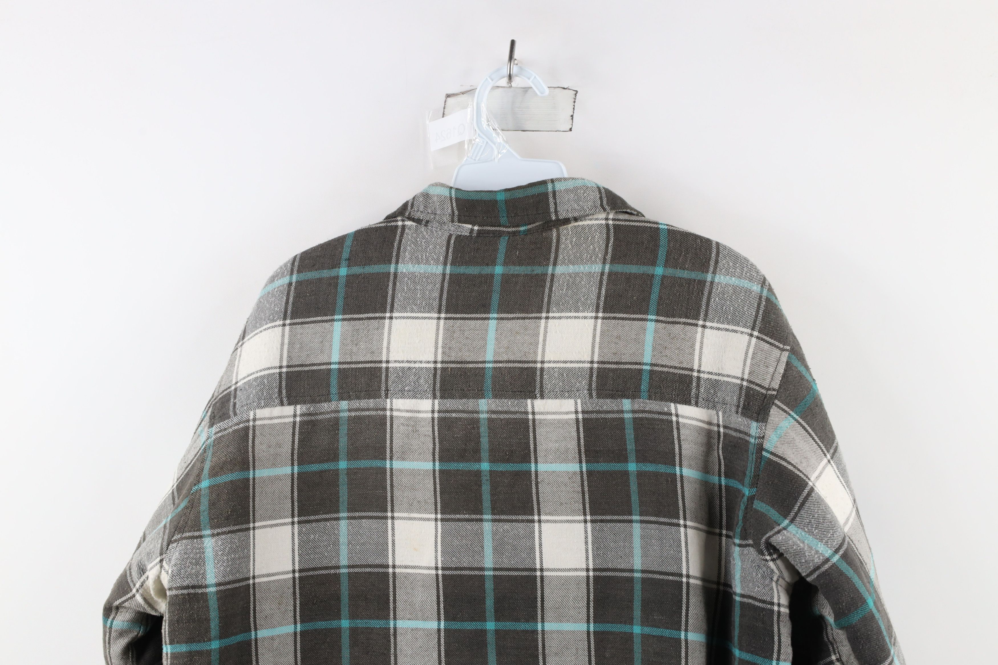 Vintage Vintage 90s Streetwear Quilted Flannel Button Shirt Jacket Size US M / EU 48-50 / 2 - 14 Thumbnail