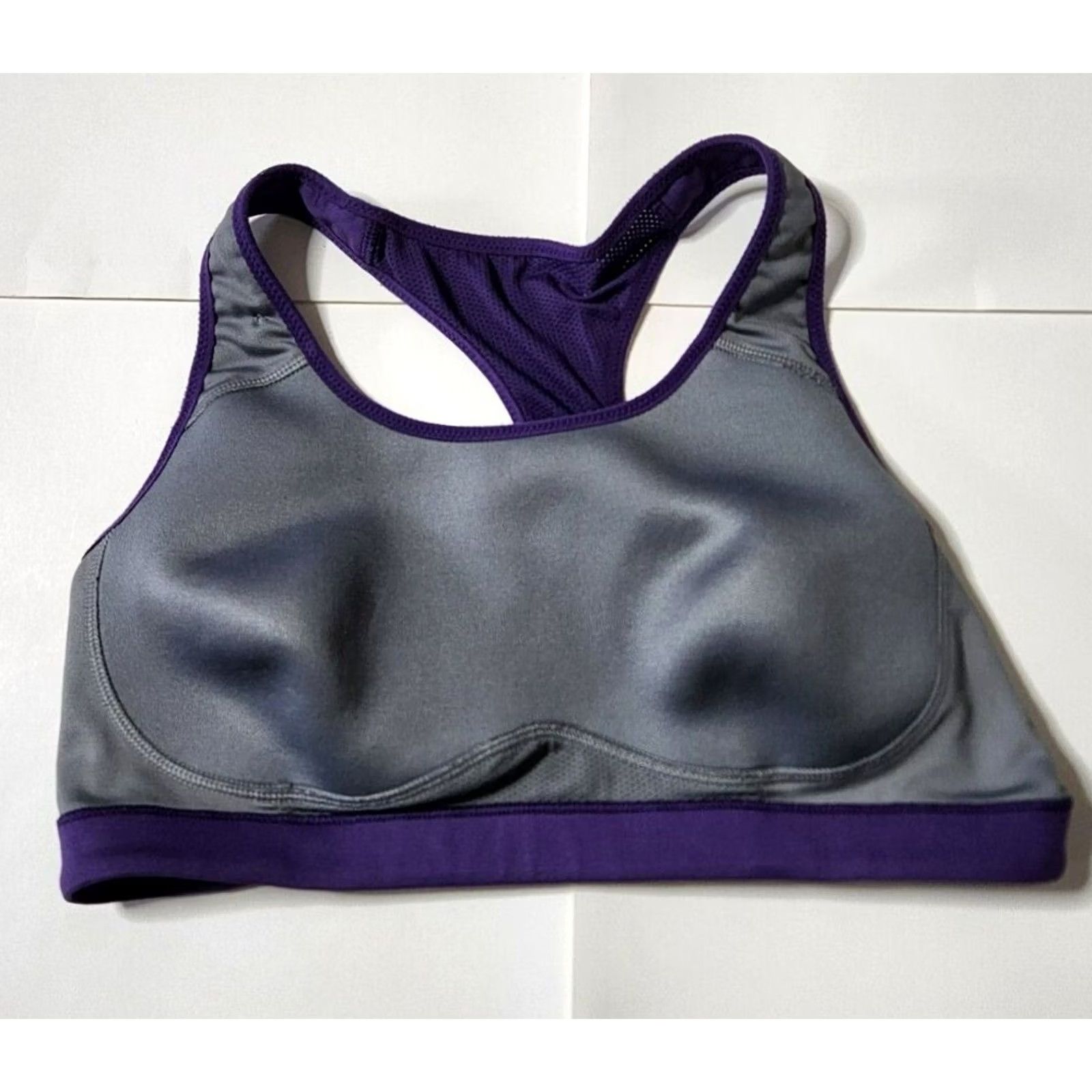 Nike Nike Womens Sports Bra Activewear Racerback Wireless Non Padded Purple M Size ONE SIZE - 4 Thumbnail