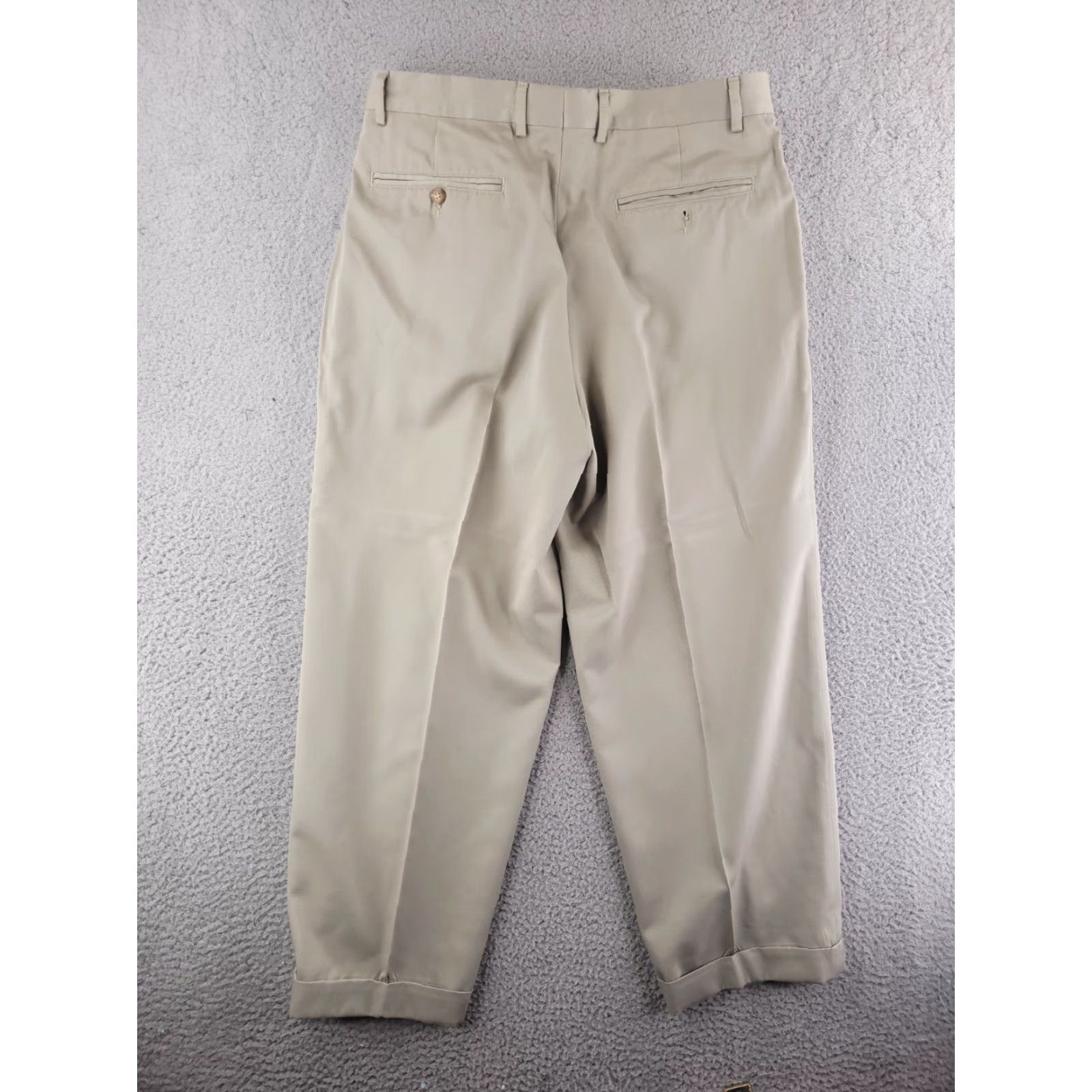 Liz Claiborne Claiborne Pants Mens 34x27 Dress Khaki Beige Pleated Straight Regular Size US 34 / EU 50 - 5 Thumbnail