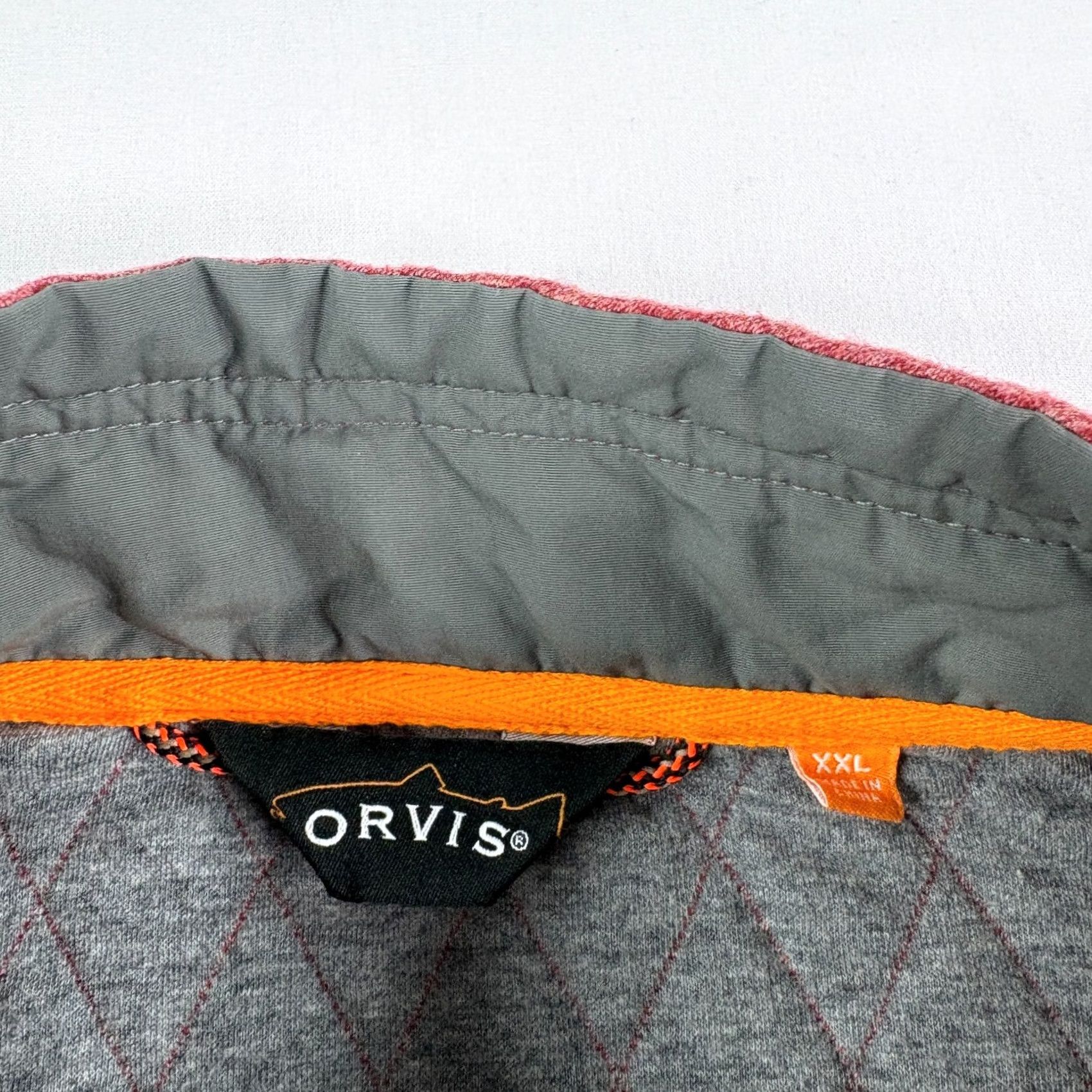 Orvis Orvis Sweatshirt Mens 2XL Red Quilted Snap Pullover Mock Neck Sweater Casual Size US XXL / EU 58 / 5 - 4 Thumbnail