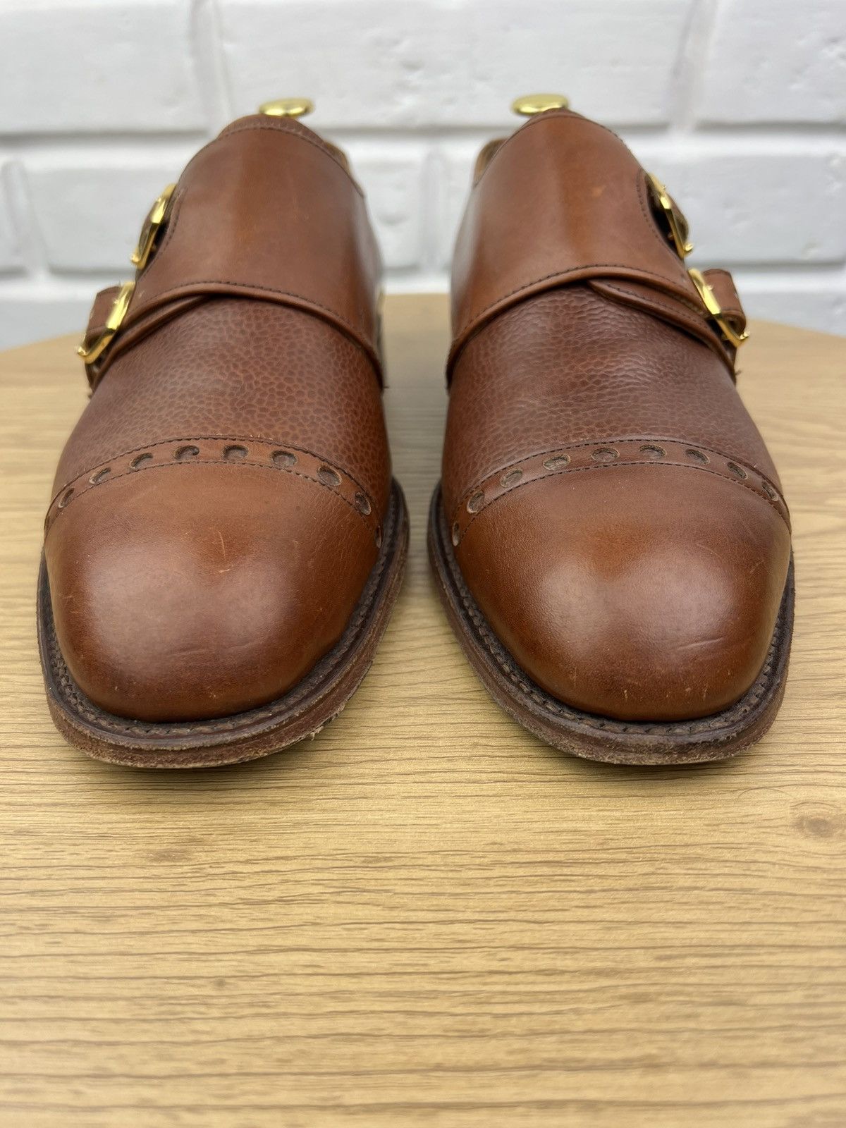 Cheaney CHEANEY Shoes Leather Monk Double Strap Brown Men’s Size US 9.5 / EU 42-43 - 5 Thumbnail