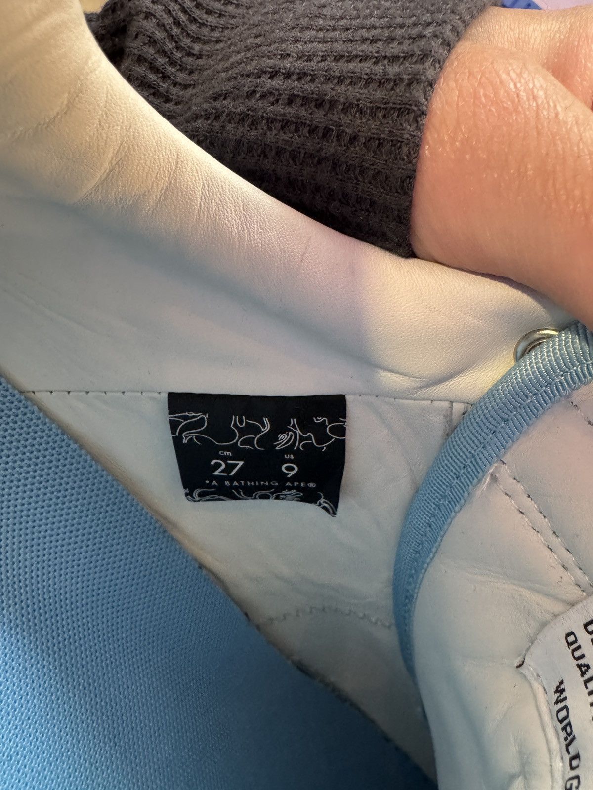 Bape Bapesta Patent Leather Baby Blue Sax Size US 9 / EU 42 - 15 Thumbnail