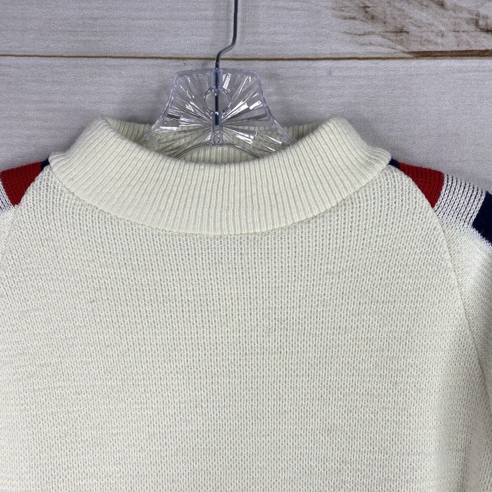 Vintage VINTAGE Jersild Sweater Mens L Ivory Heraldic Crest Motif Preppy Ski Mock Neck 60s Size US L / EU 52-54 / 3 - 3 Thumbnail