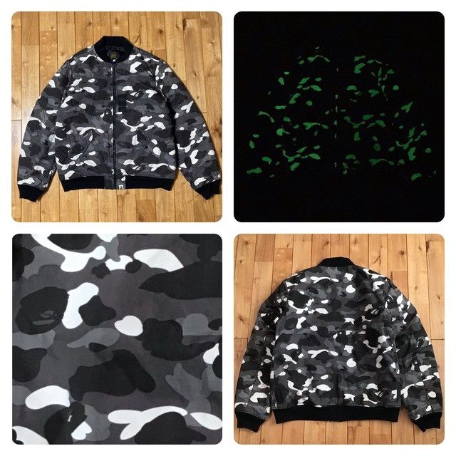 Bape 💫Glow in the dark💫 BAPE MA-1 Bomber Jacket city camo APE Size US XL / EU 56 / 4 - 1 Thumbnail