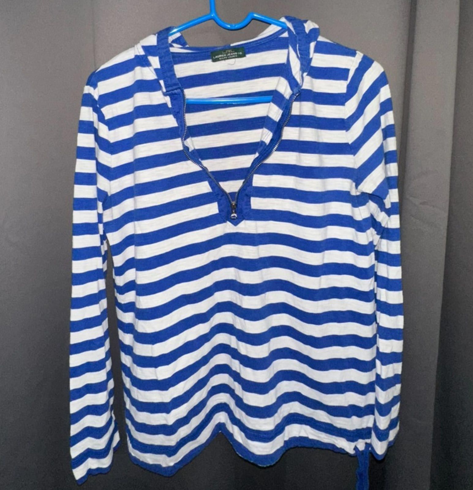 Lauren Ralph Lauren Lauren Jeans Co. by Ralph Lauren — blue/white zip-up Size S / US 4 / IT 40 - 5 Thumbnail