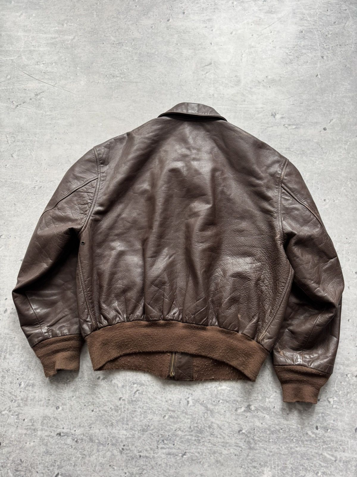 Cockpit USA Cockpit vintage leather jacket brown zip bomber Size US M / EU 48-50 / 2 - 2 Thumbnail