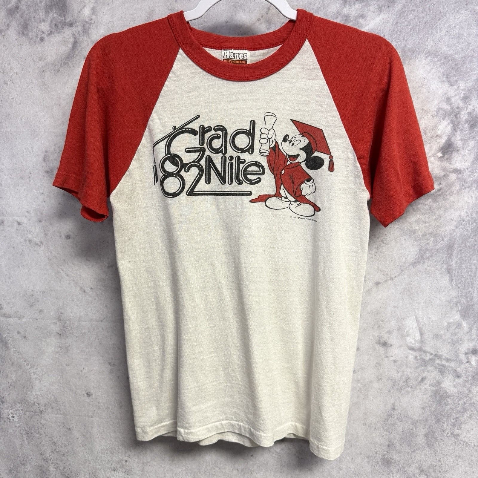 Vintage Vintage 80s Mickey Mouse Grad Night Shirt Adult Small White Size US S / EU 44-46 / 1 - 2 Thumbnail