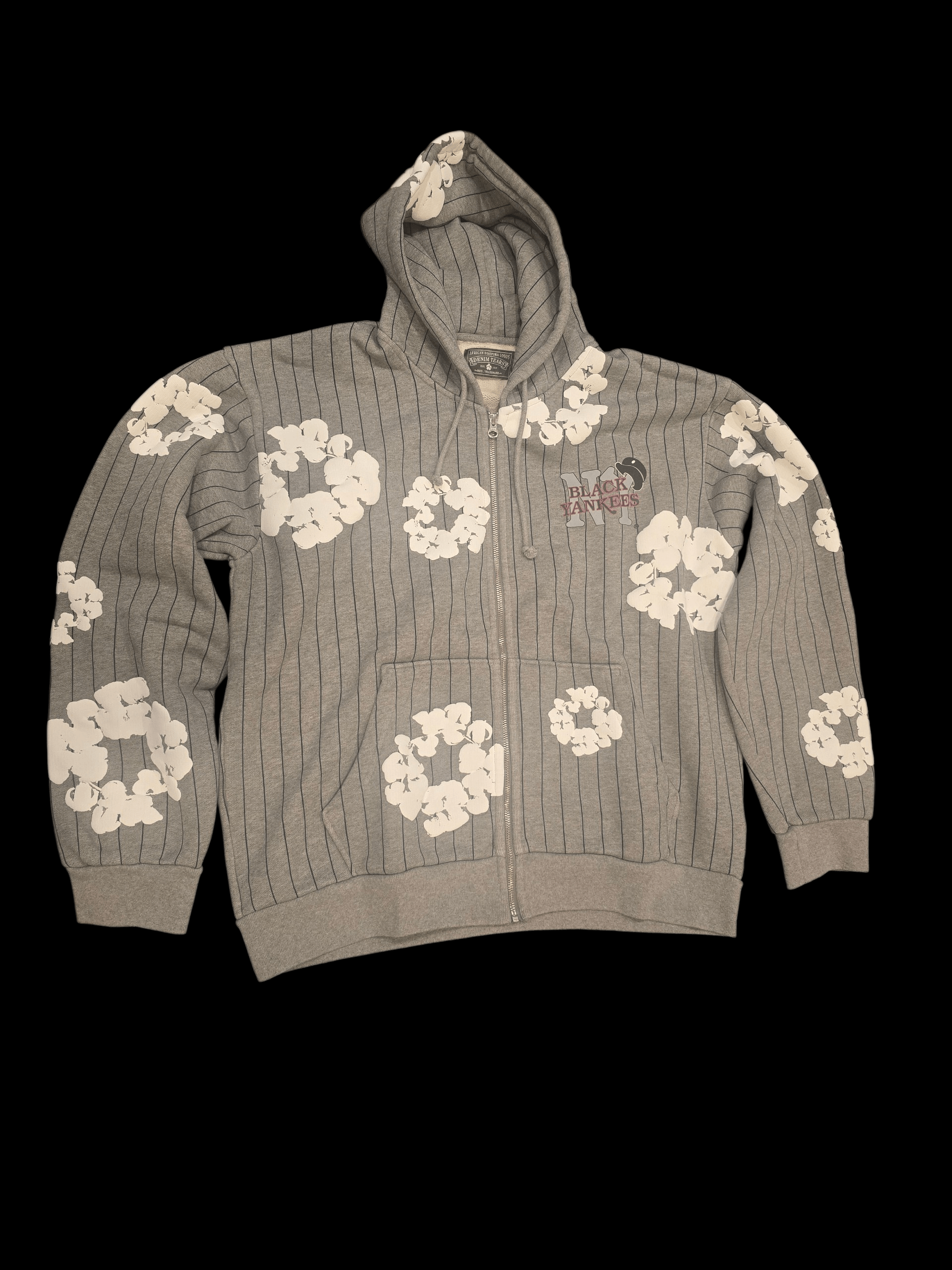 DENIM TEARS Denim Tears Pinstripe Black Yankees CW Zip Hoodie Size US L / EU 52-54 / 3 - 3 Thumbnail