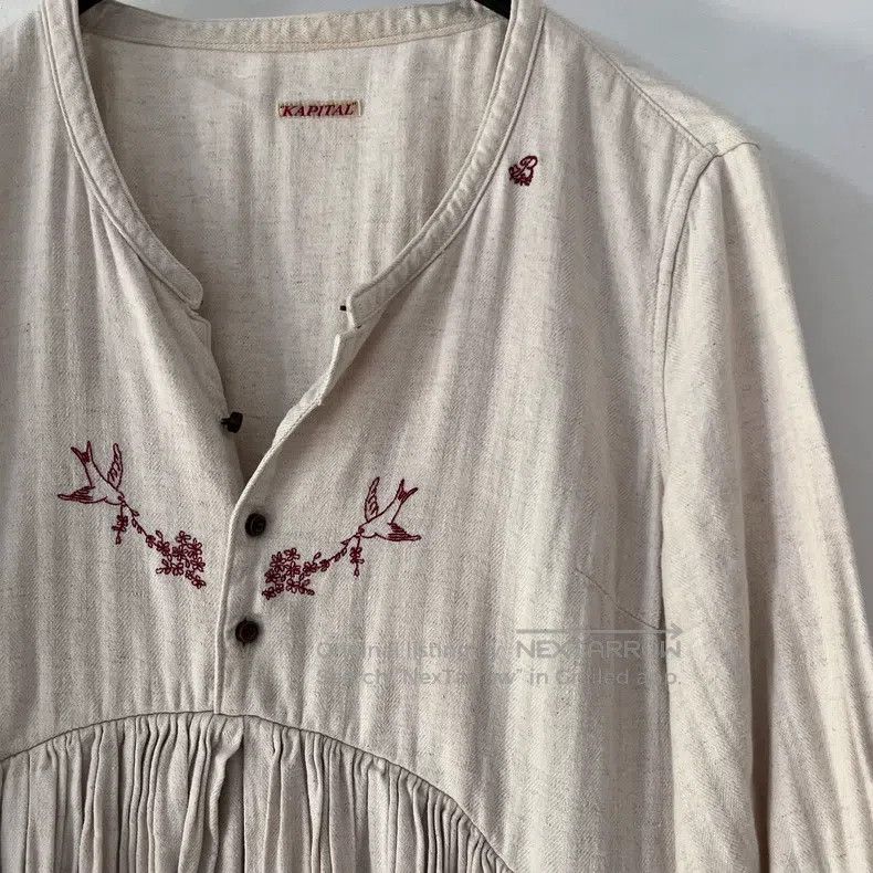 Kapital Kapital Pigeon cotton linen dress Size XS / US 0-2 / IT 36-38 - 3 Thumbnail
