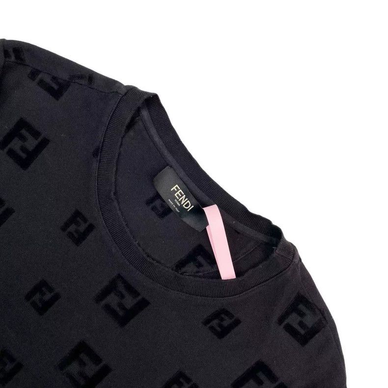 Fendi Fendi Black double F full print round-neck short sleeves Size US S / EU 44-46 / 1 - 3 Thumbnail