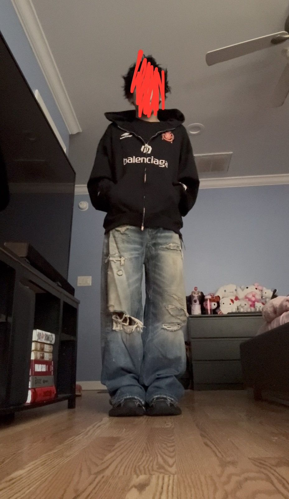 Balenciaga balenciaga soccer zip up shanghai hoodie black Size US XS / EU 42 / 0 - 6 Thumbnail