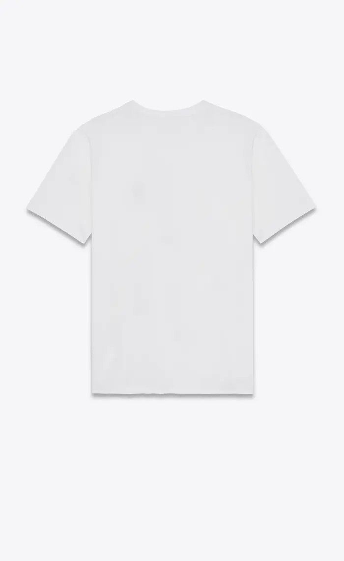 Saint Laurent Paris o1b1hav110325 615522 Heart T-Shirt in White Size XS / US 0-2 / IT 36-38 - 2 Thumbnail