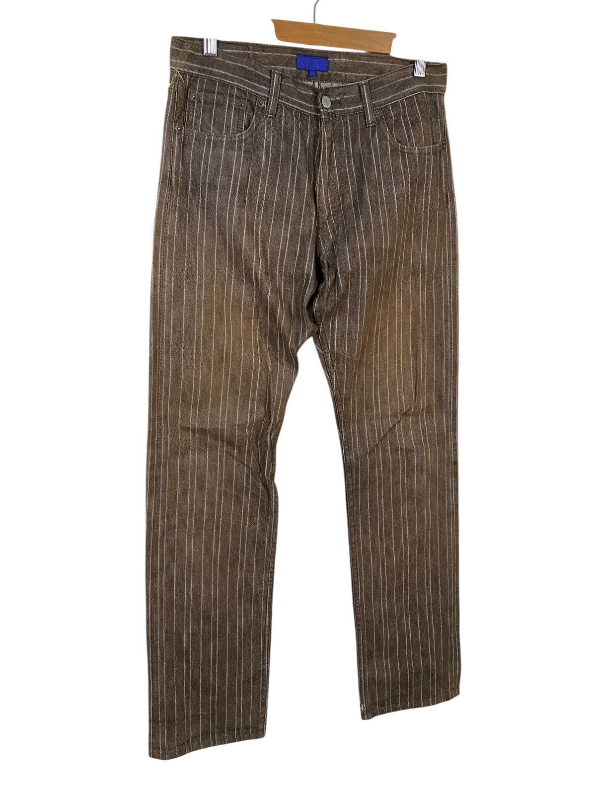 Beams Plus Vintage beams striped denim sun faded nice design Size US 30 / EU 46 - 3 Thumbnail