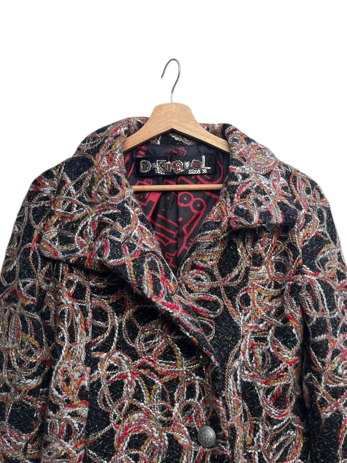Desigual Desigual Twisted Boucle Fitted Coat Size 38 Size M / US 6-8 / IT 42-44 - 11 Thumbnail