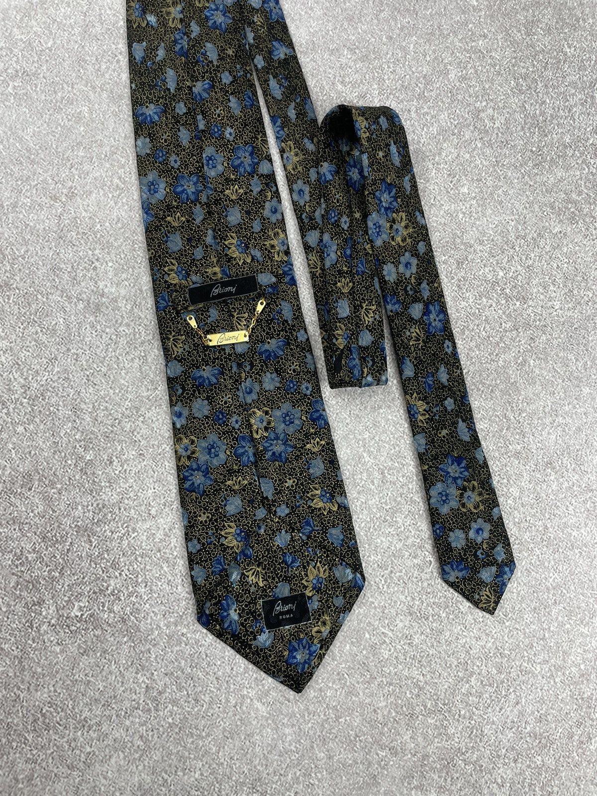 Brioni Brioni Printed Flowers Silk Tie Size ONE SIZE - 1 Thumbnail