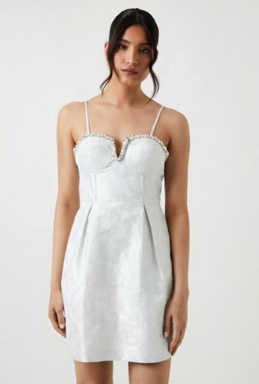 Other Coast Bridal Jacquard Crystal Corset Mini Dress Size US 12 Size L / US 10 / IT 46 - 6 Thumbnail